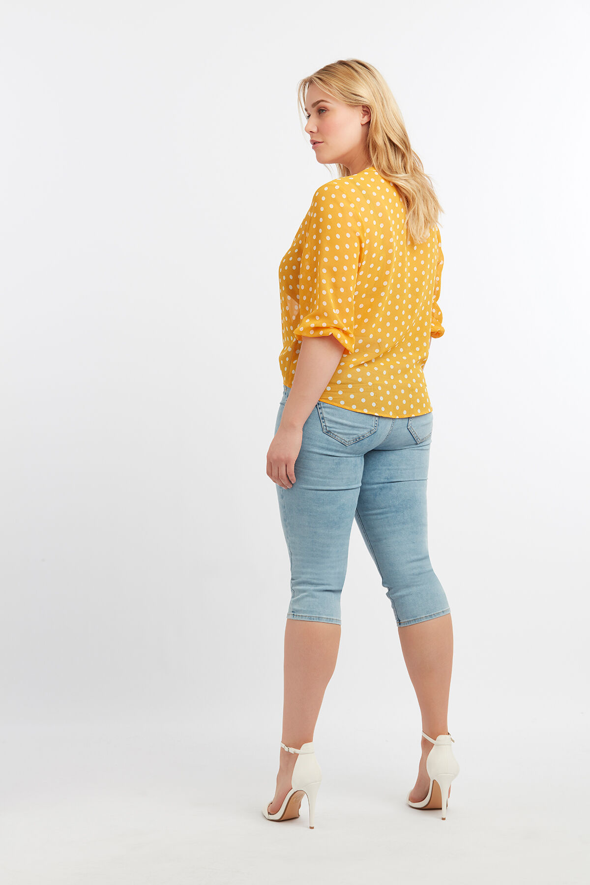 Transparante blouse met stippenprint image number 4