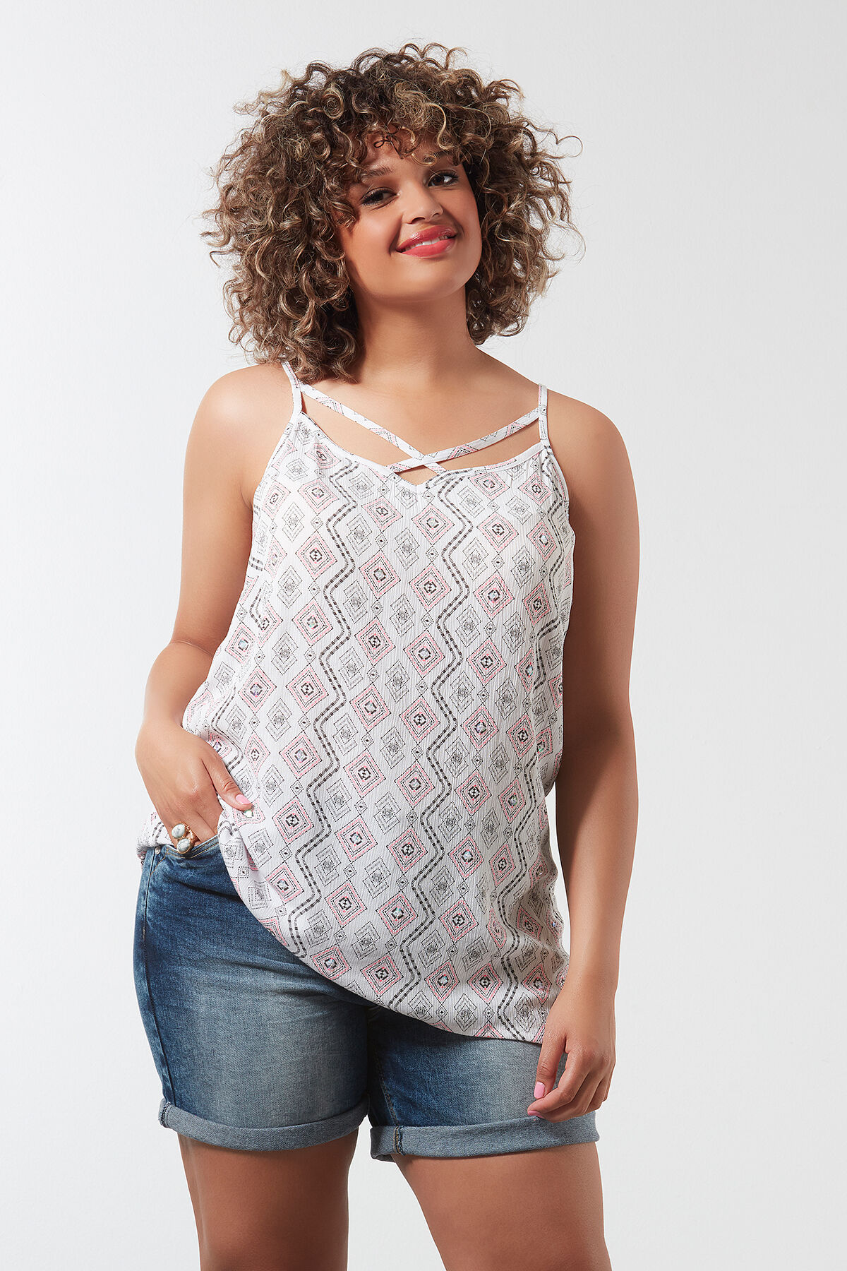 Blouse met spaghettibandjes hotsell