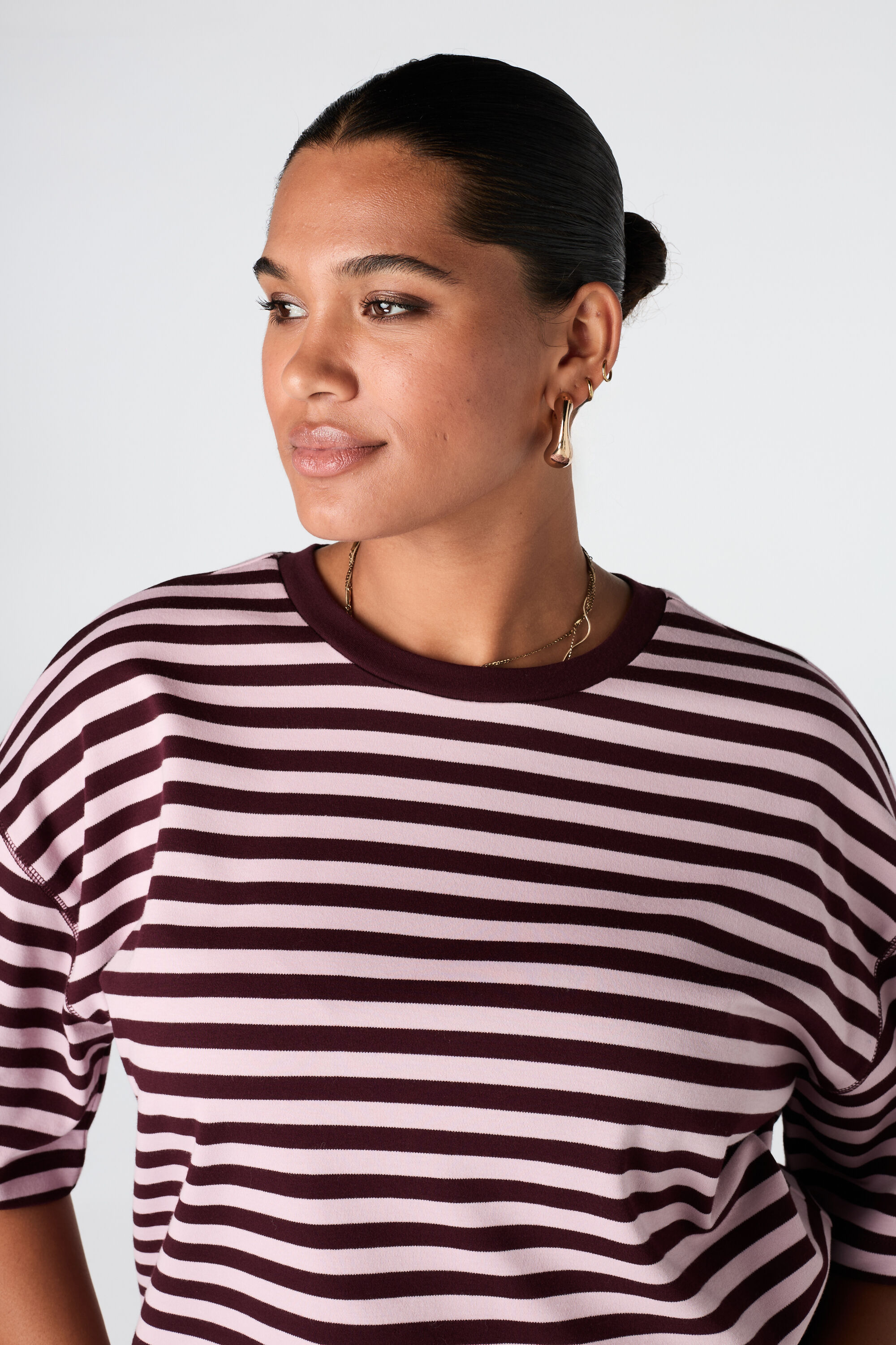Oversized gestreept t-shirt image number 4