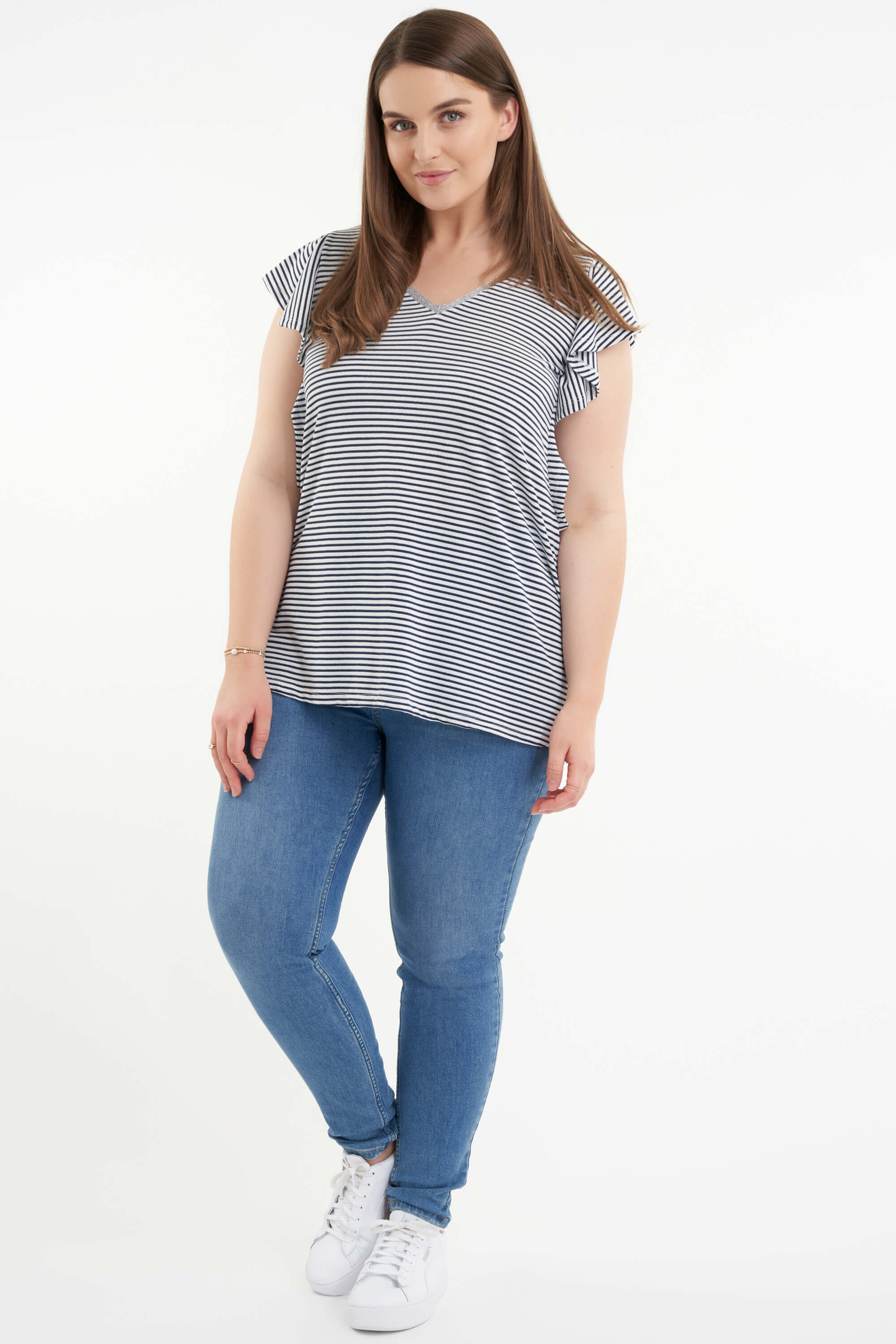 T-shirt met strepen image number 6