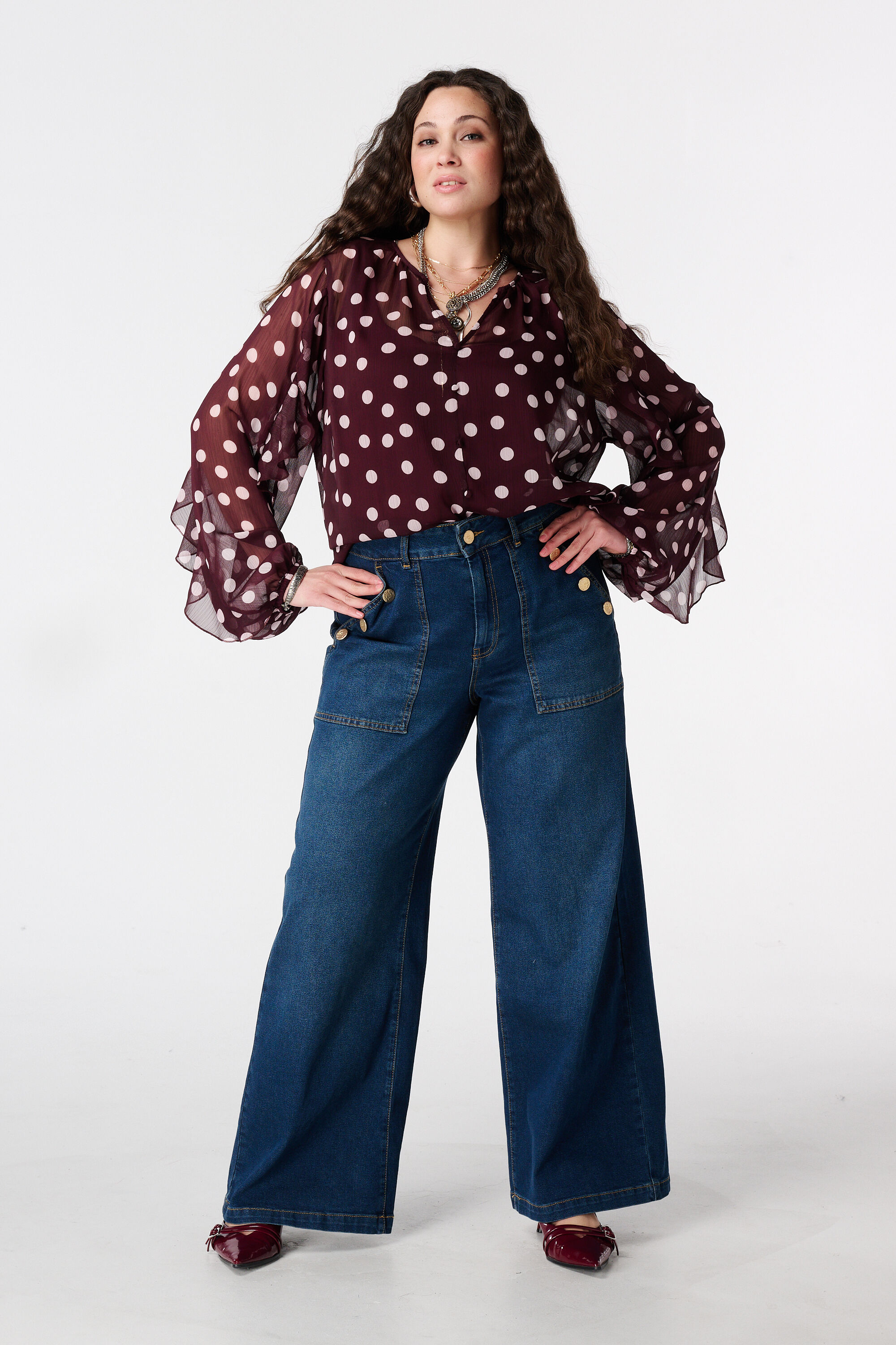 Blouse van met volants image number 5