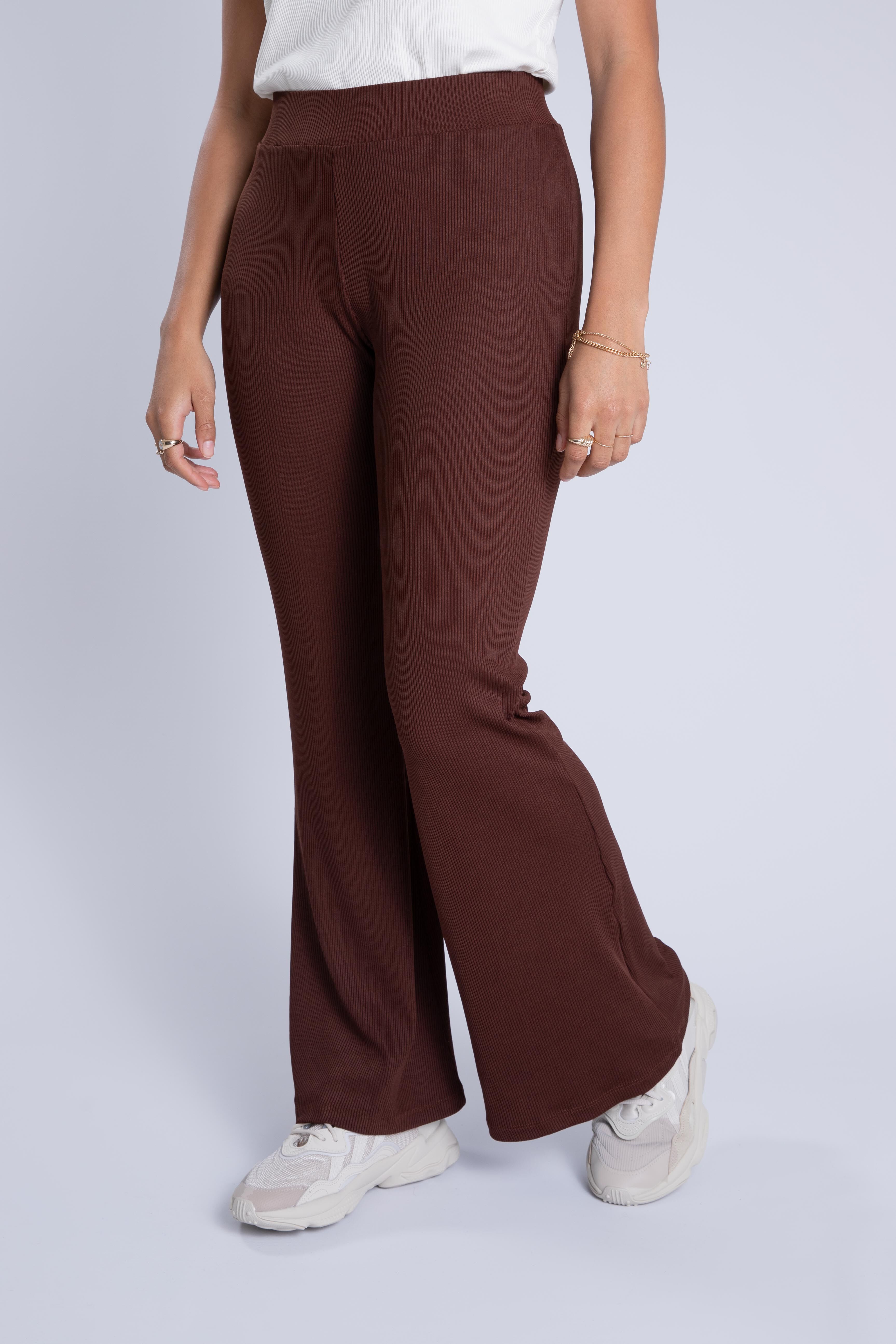 Rib flared legging image number 4