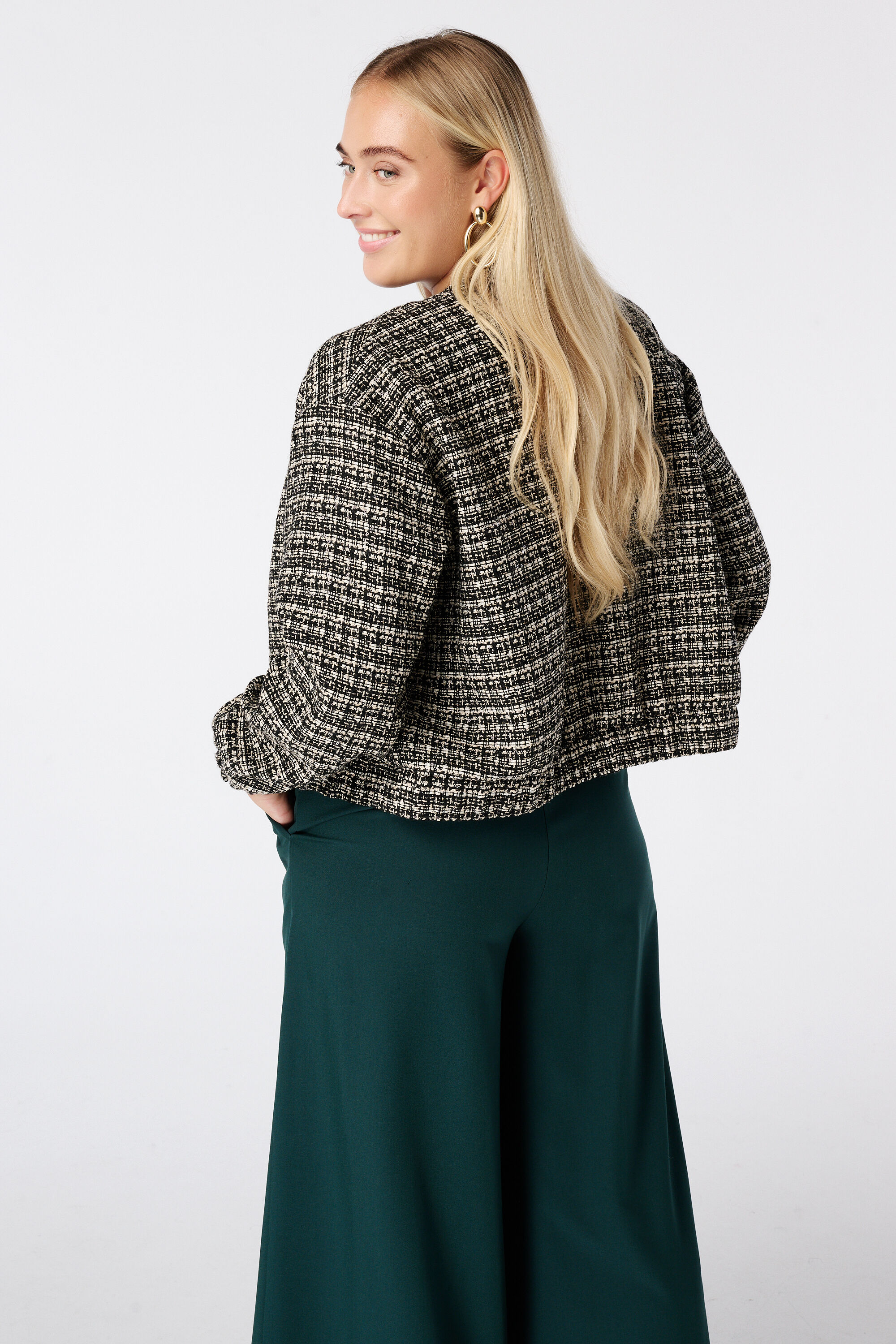 Boucl&eacute; bomber jacket image number 3