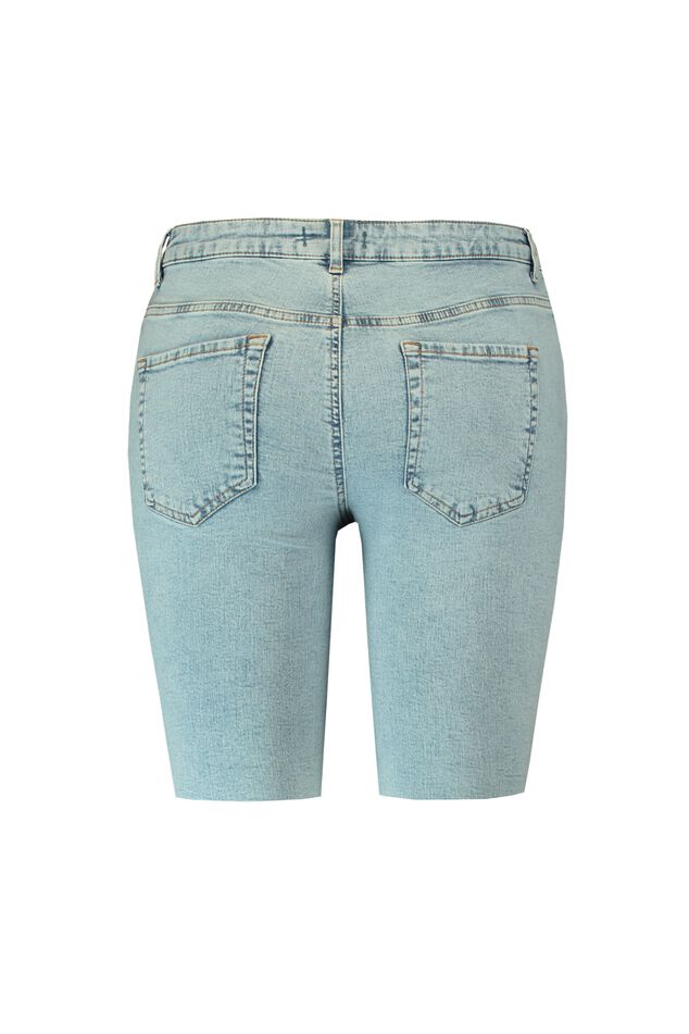 Denim biker short image number 2