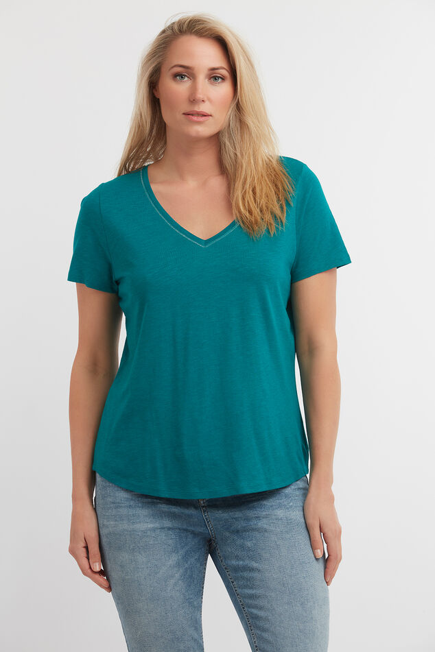 T-shirt in slubkwaliteit image number 0