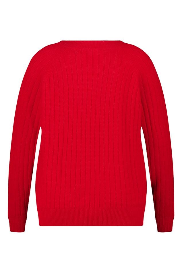 Fijn gebreide trui met patroon image number 2