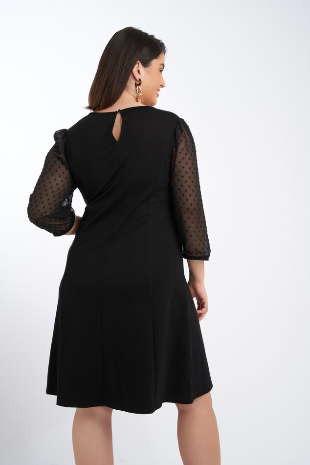 Jurk met transparante mouwen image number 3