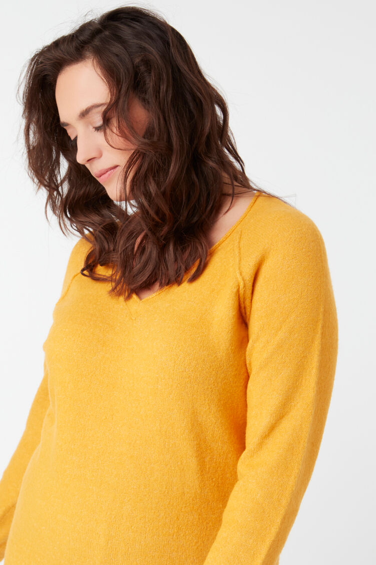 Trui jurk met V-hals image number 5