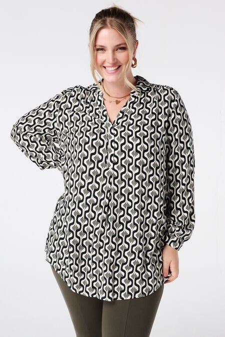 Oversized blouse met print Oversized blouse met print