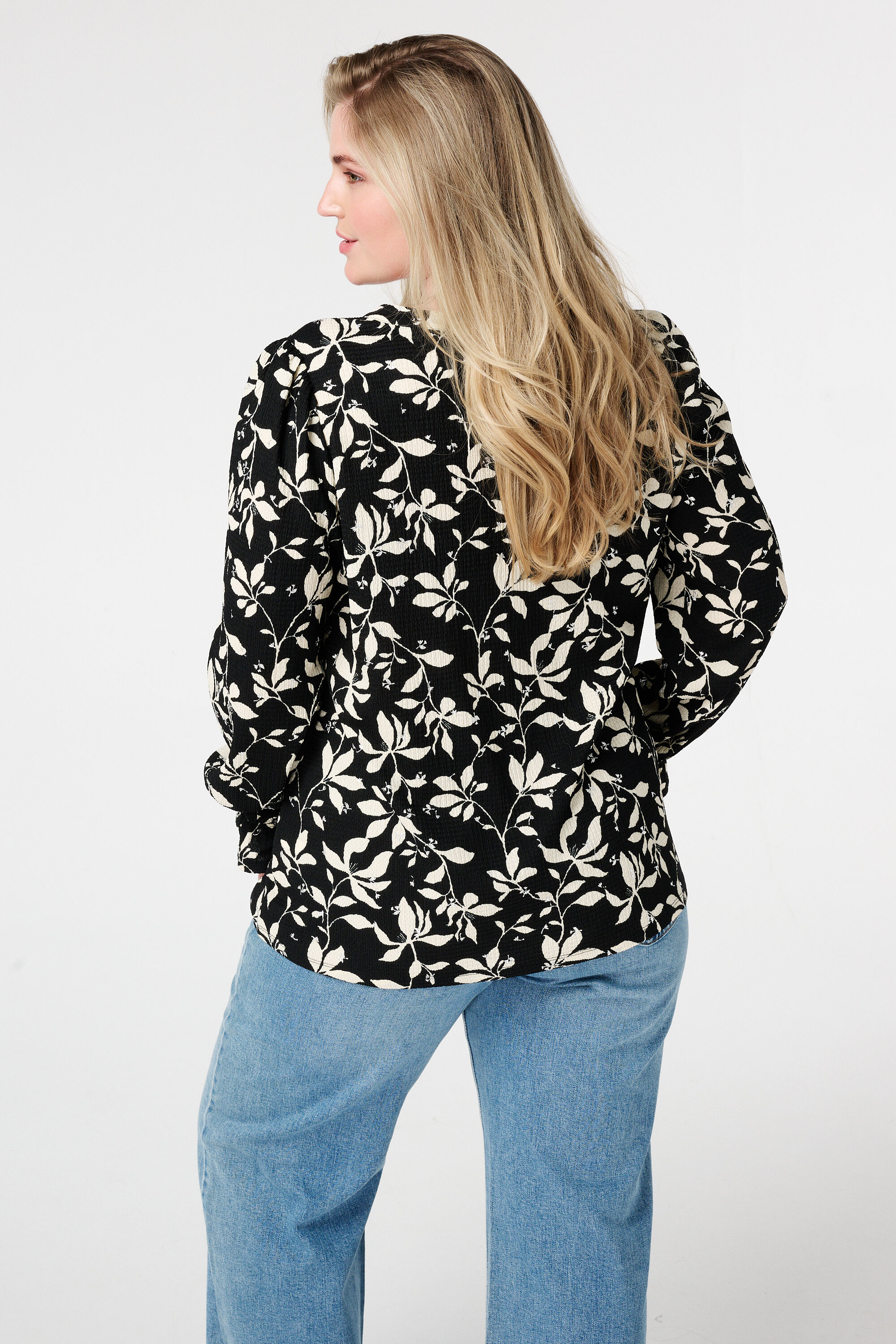 Top met print en stuctuur image number 3