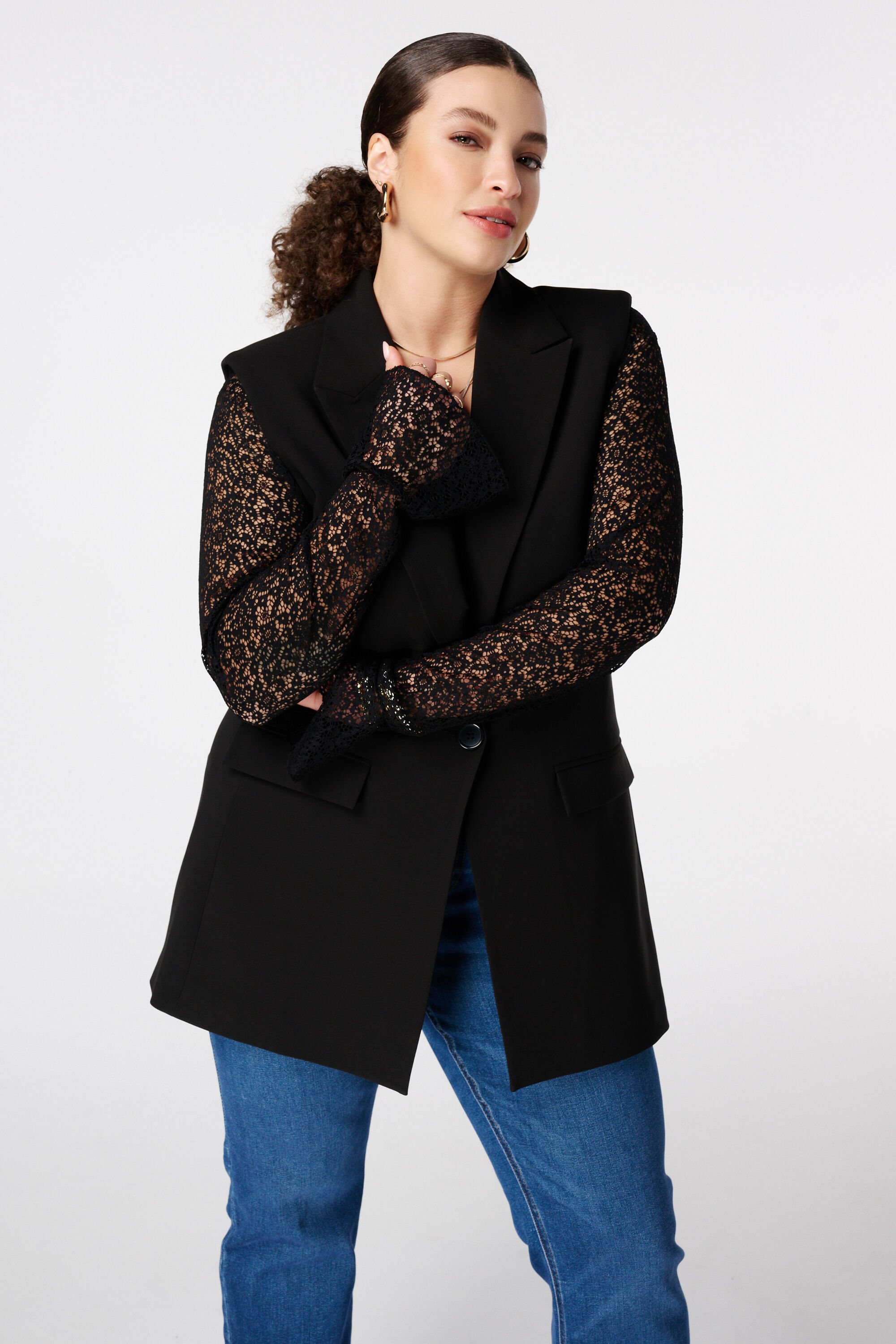 Gilet met knoopsluiting