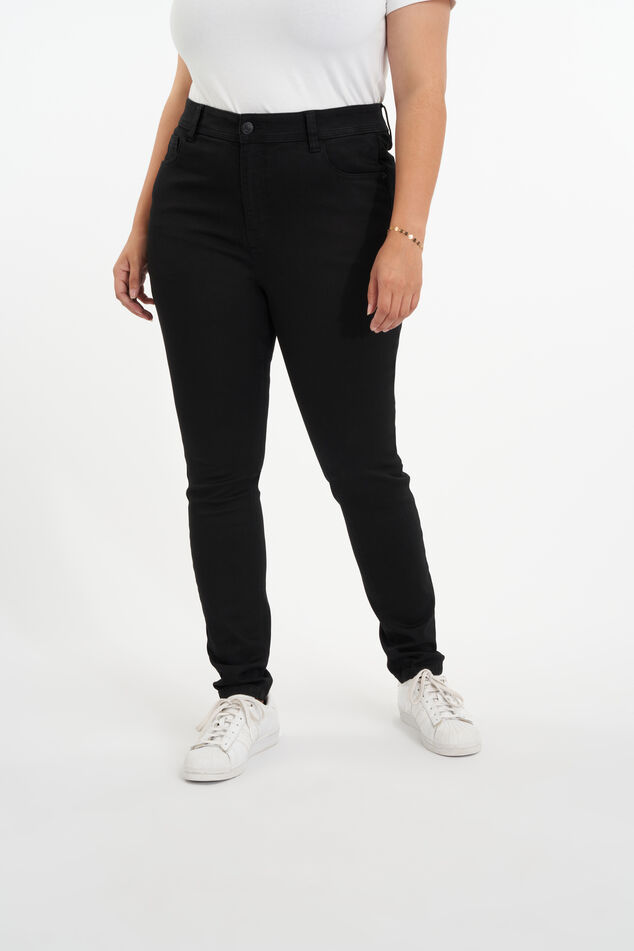 Skinny leg high waist jeans CHERRY image number 0