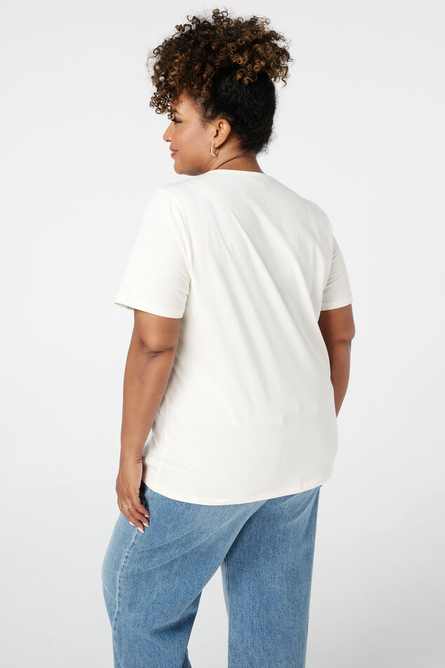 T-shirt met borduursel image number 3