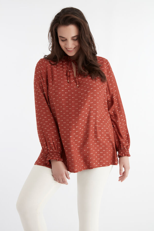 Blouse met lurex details image number 5