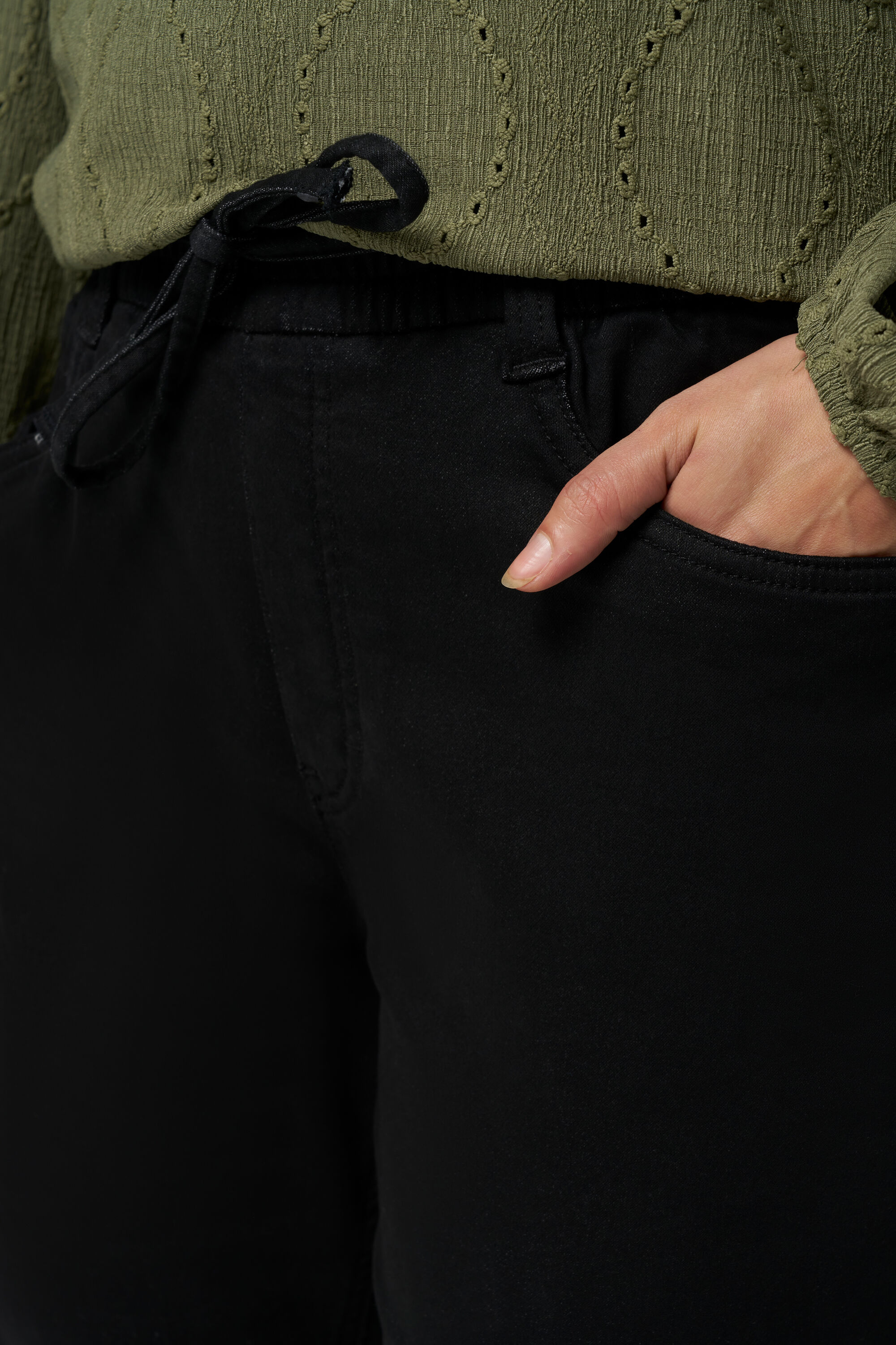 Denim jogger broek image number 3