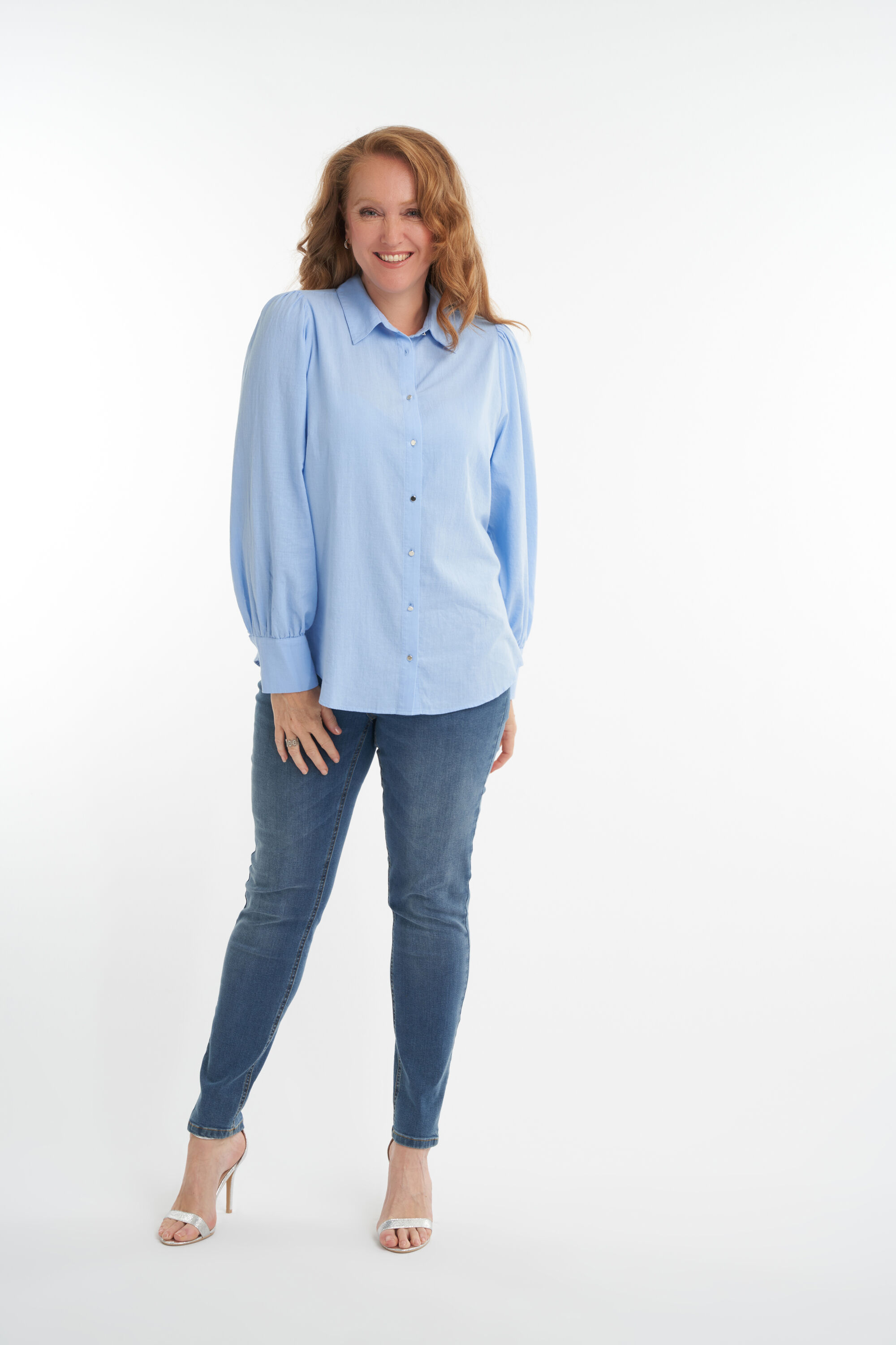 Blouse met pofmouwen image number 6