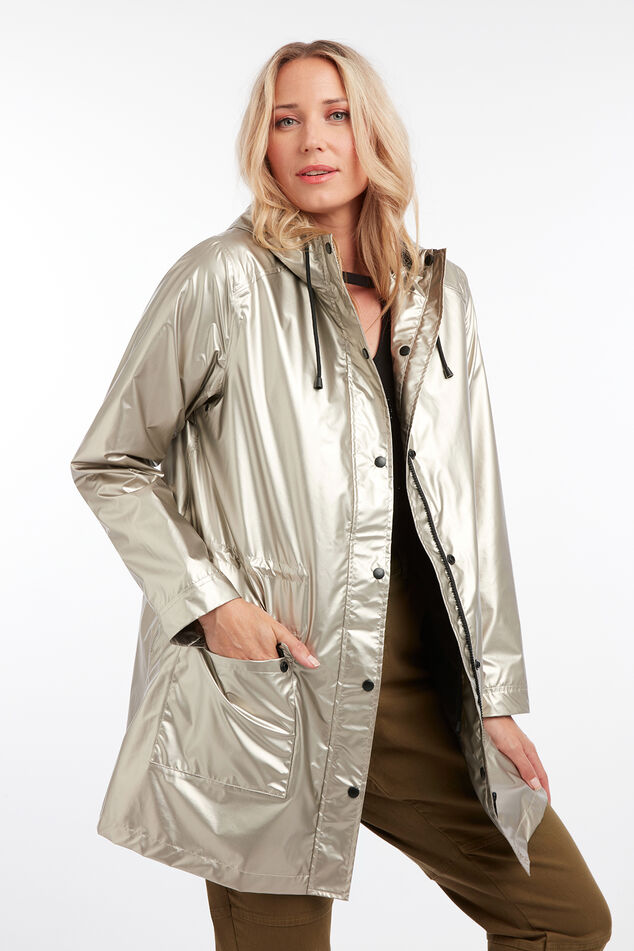 Zilver metallic regenjas image number 0