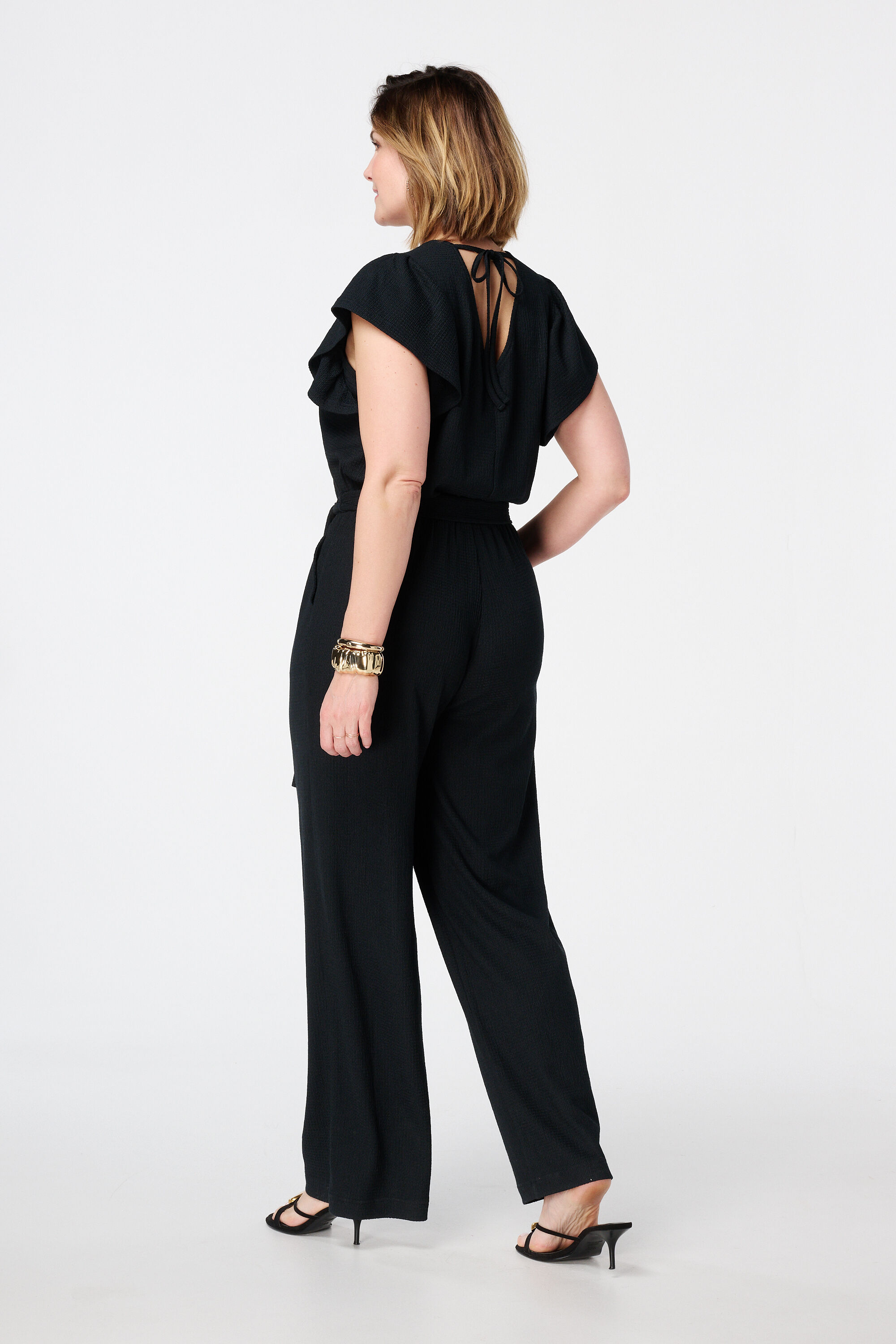 Jumpsuit met strikceintuur image number 3