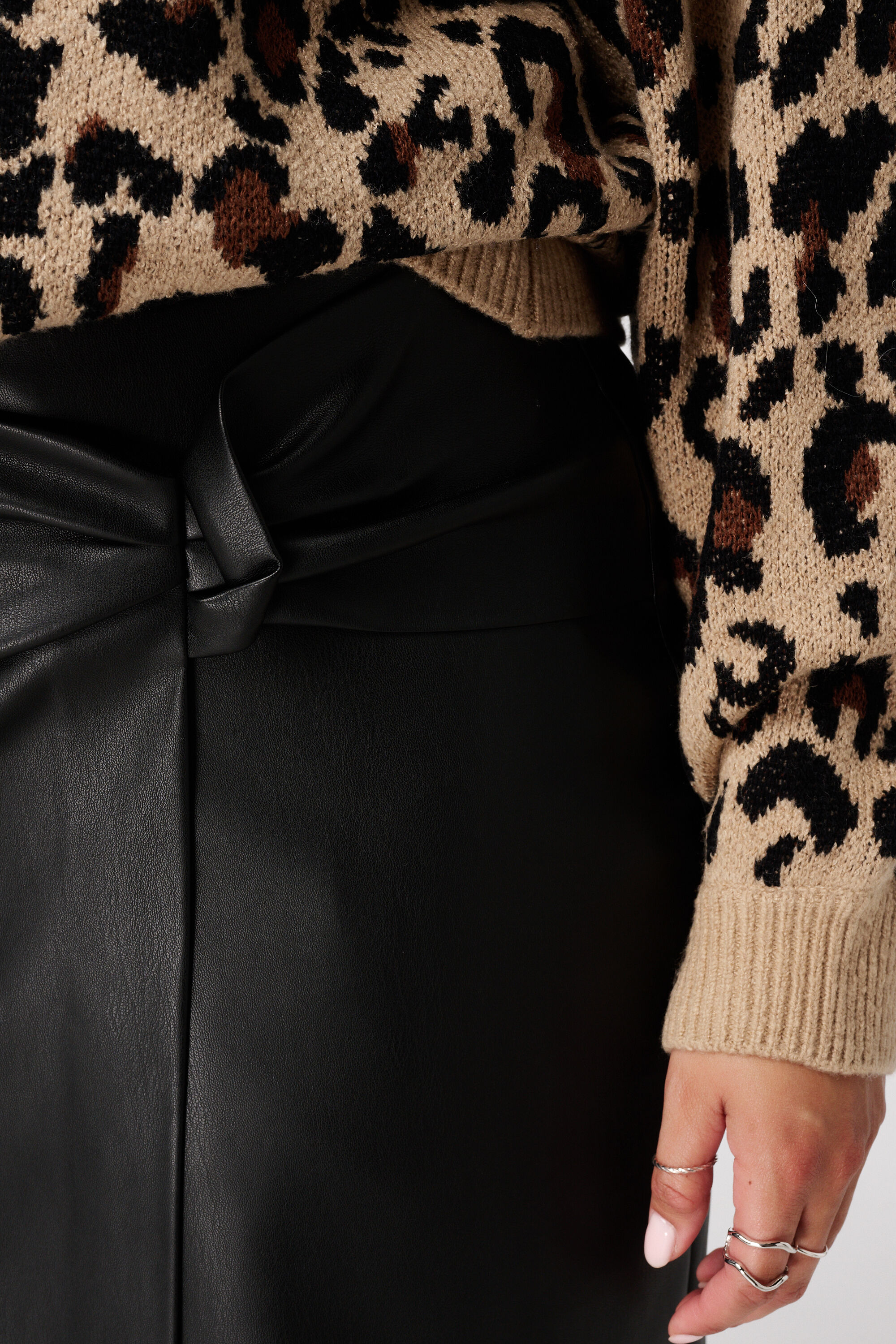 Rok in PU leerlook image number 4