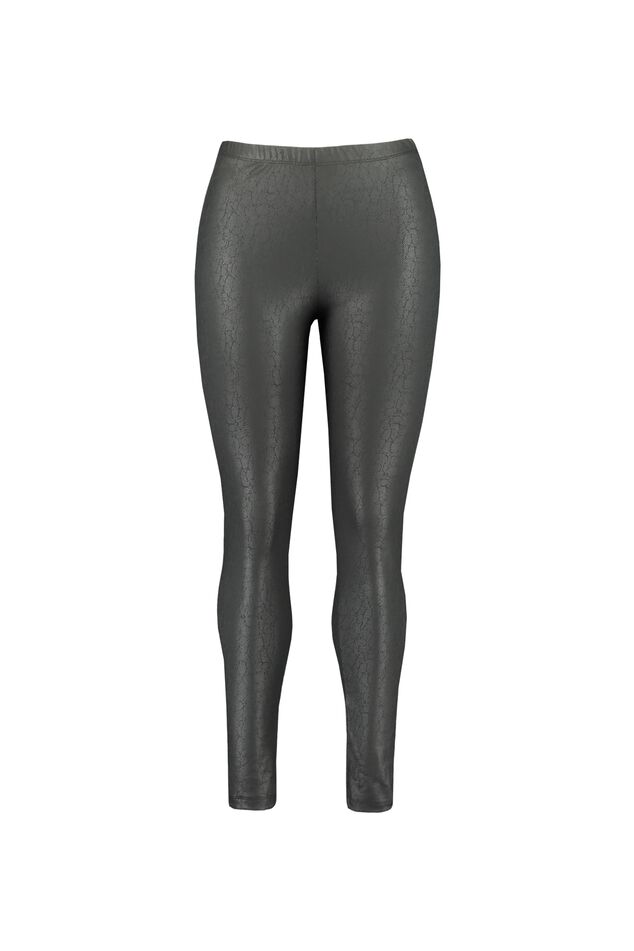 Wetlook legging met slangen print image number 1