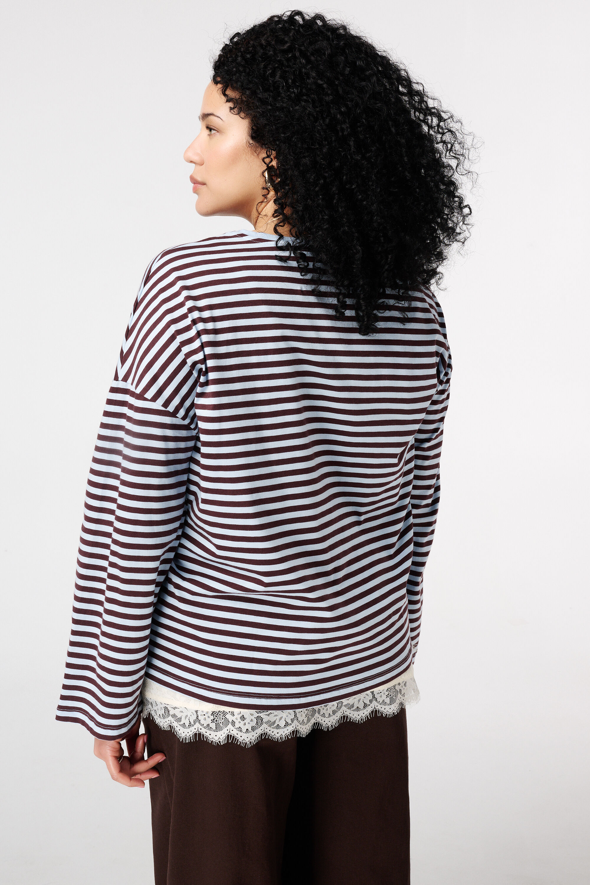 Gestreepte lange mouwen top image number 3