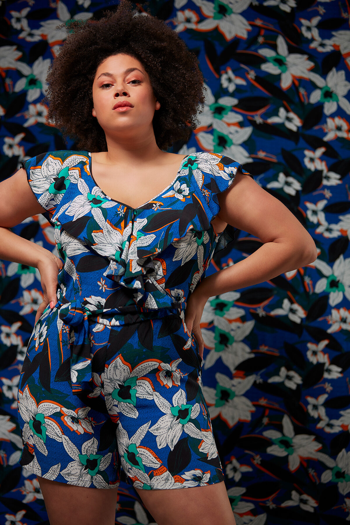 Playsuit met volant image number 4