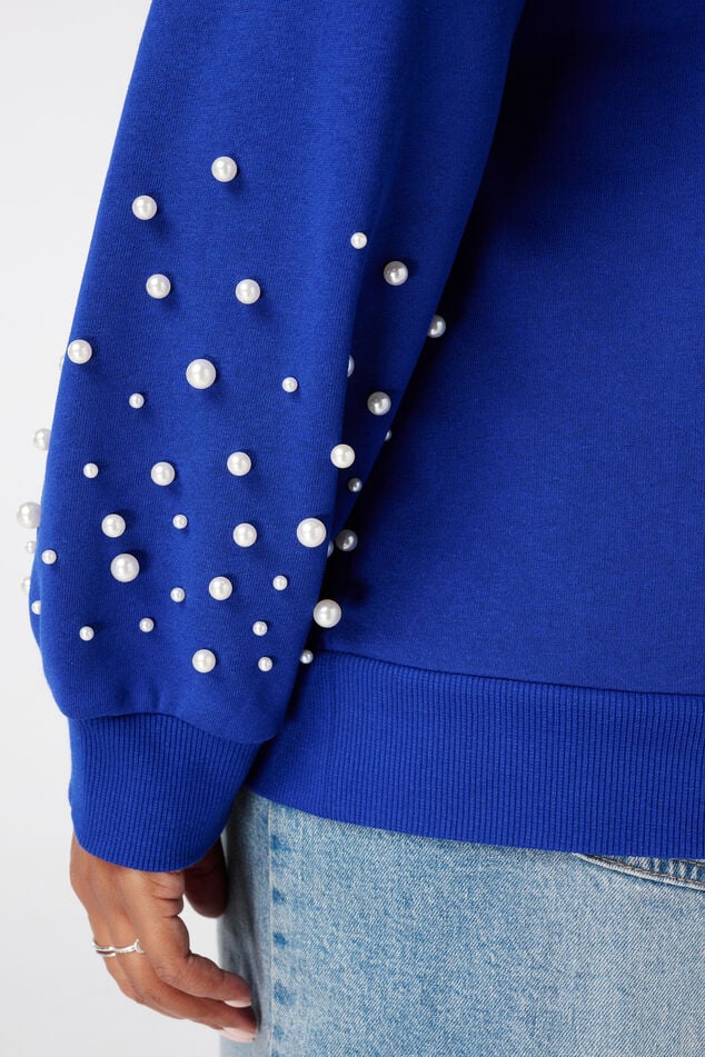 Sweater met parel detail image number 6