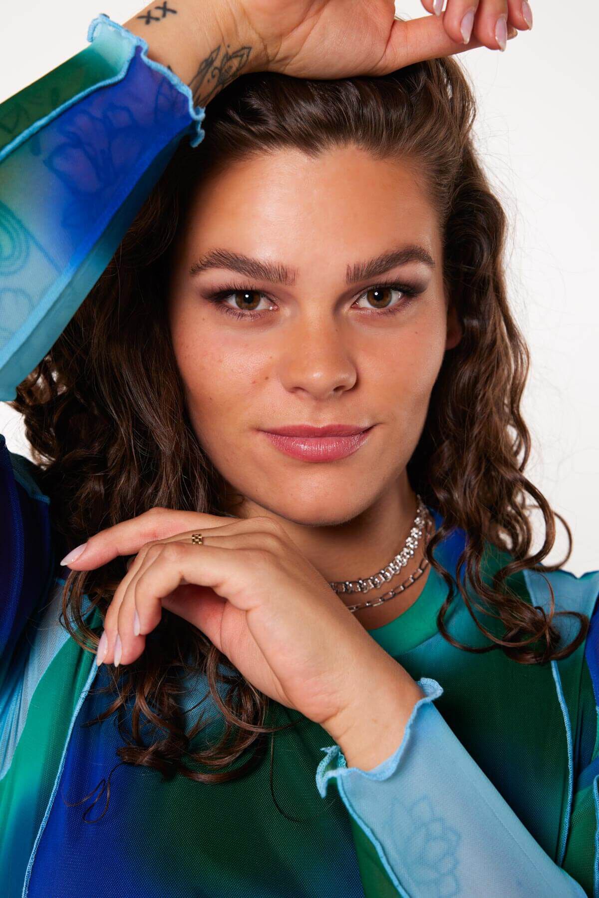 Maxi jurk met mesh image number 5