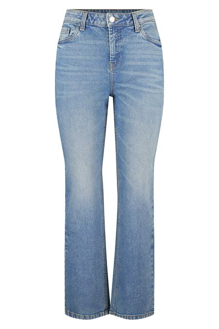 Straight leg jeans met mid waist