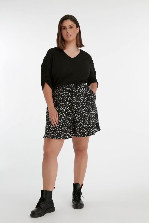 Skort met strik ceintuur image number 0
