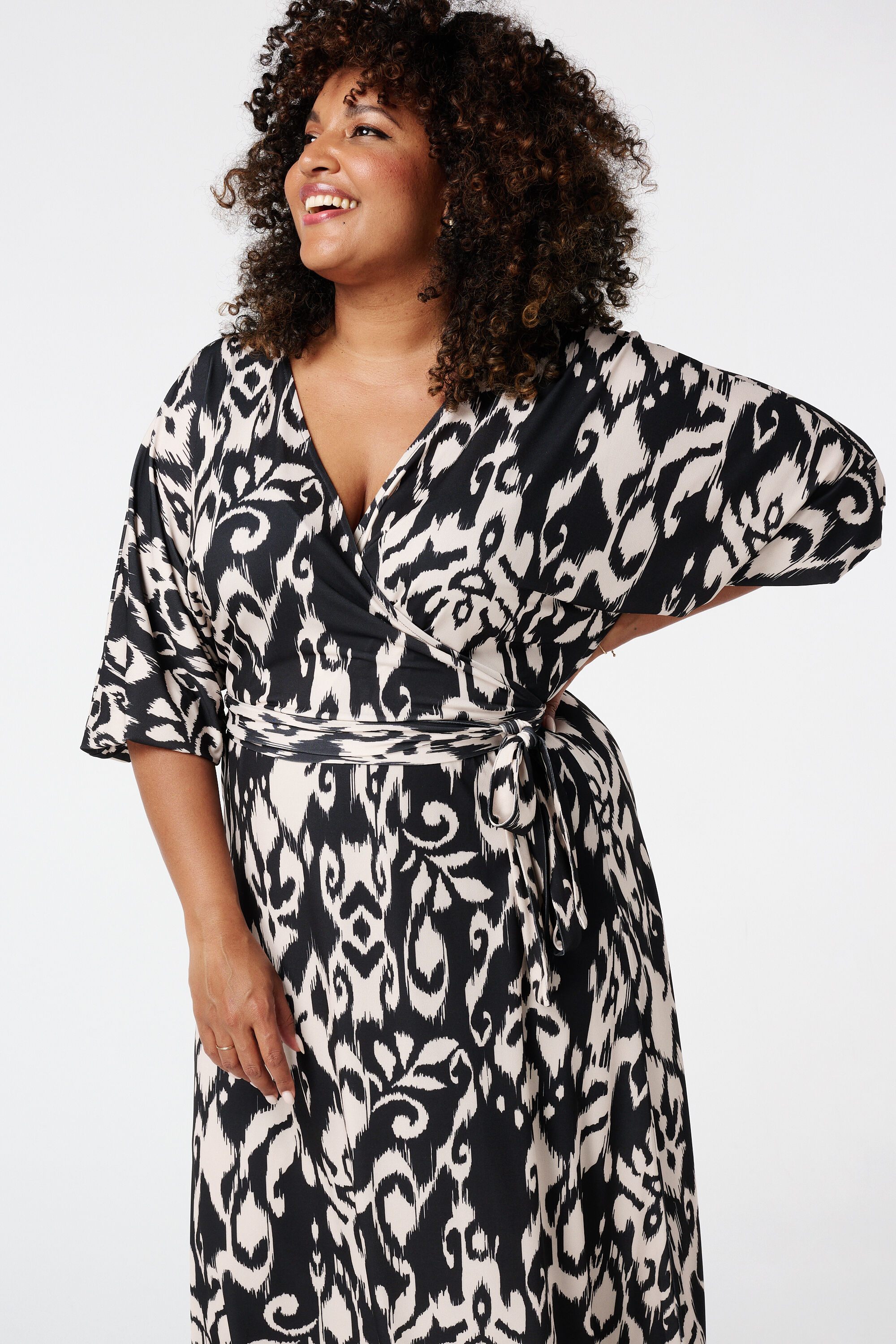 Overslagjurk met print image number 5