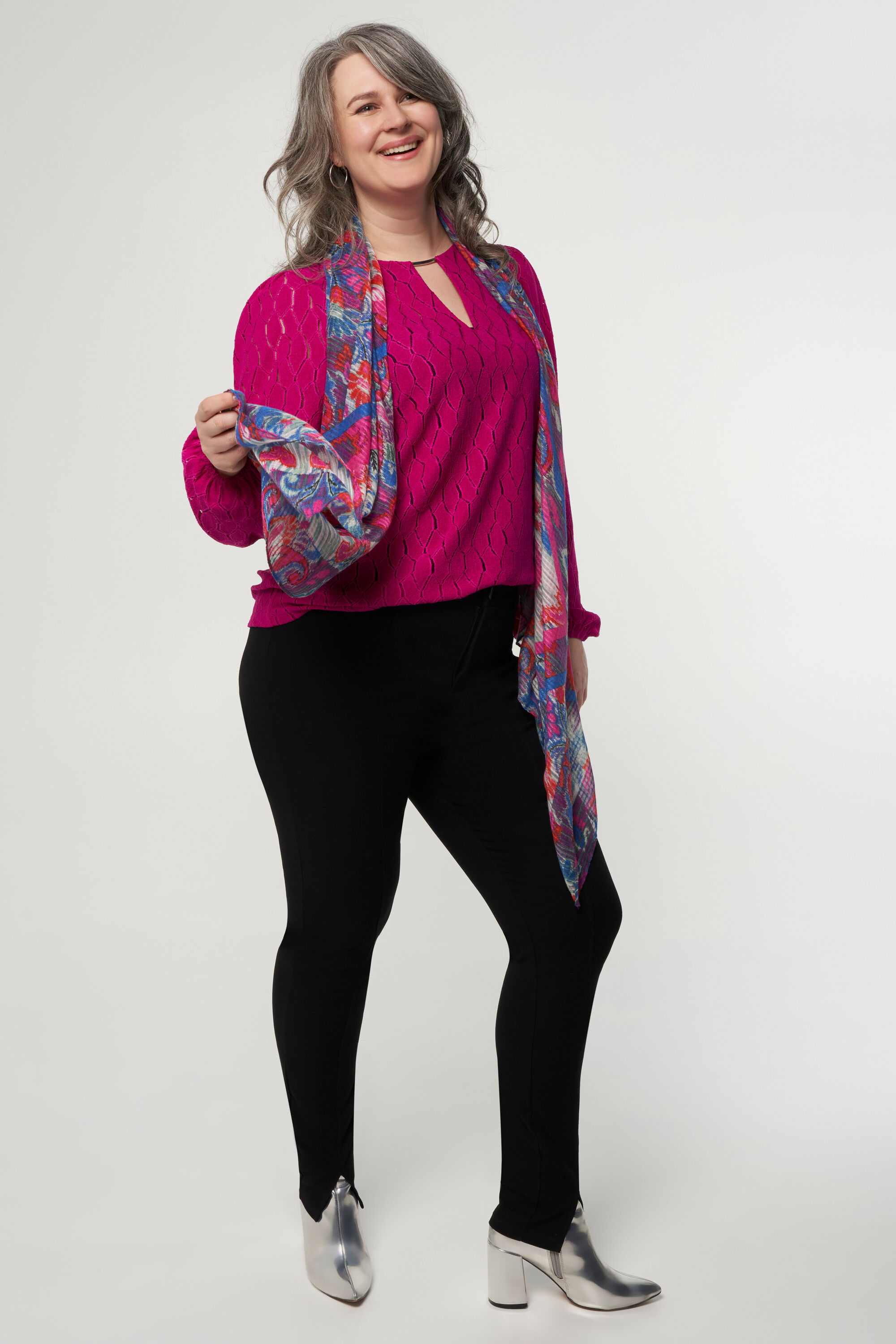 Sjaal met paisley print image number 2