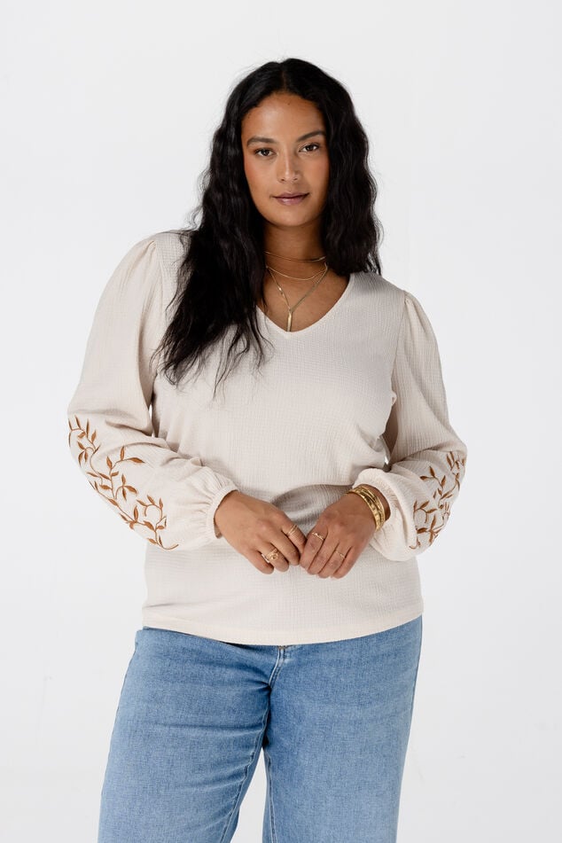 Top met borduursel image number 0