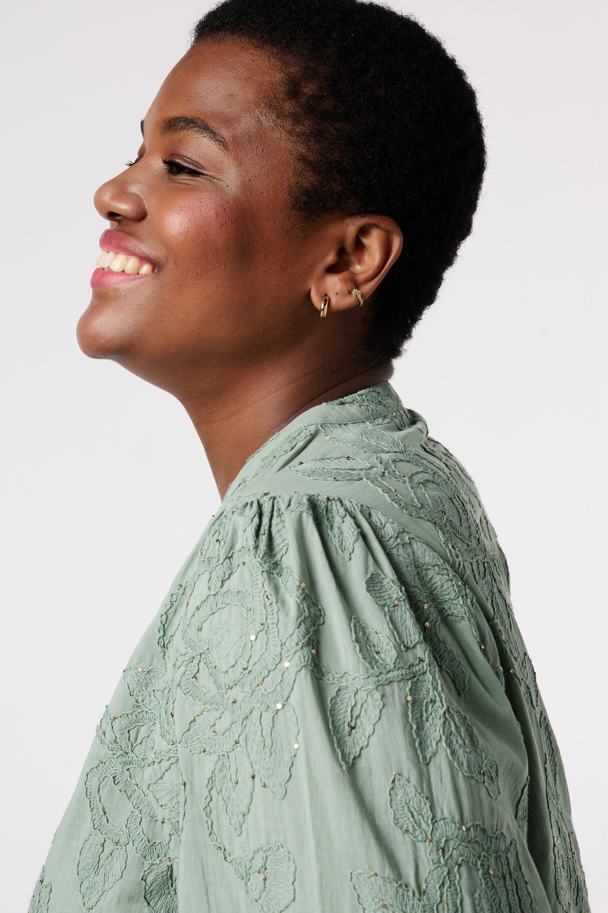 Blouse met bloemen broderie image number 4