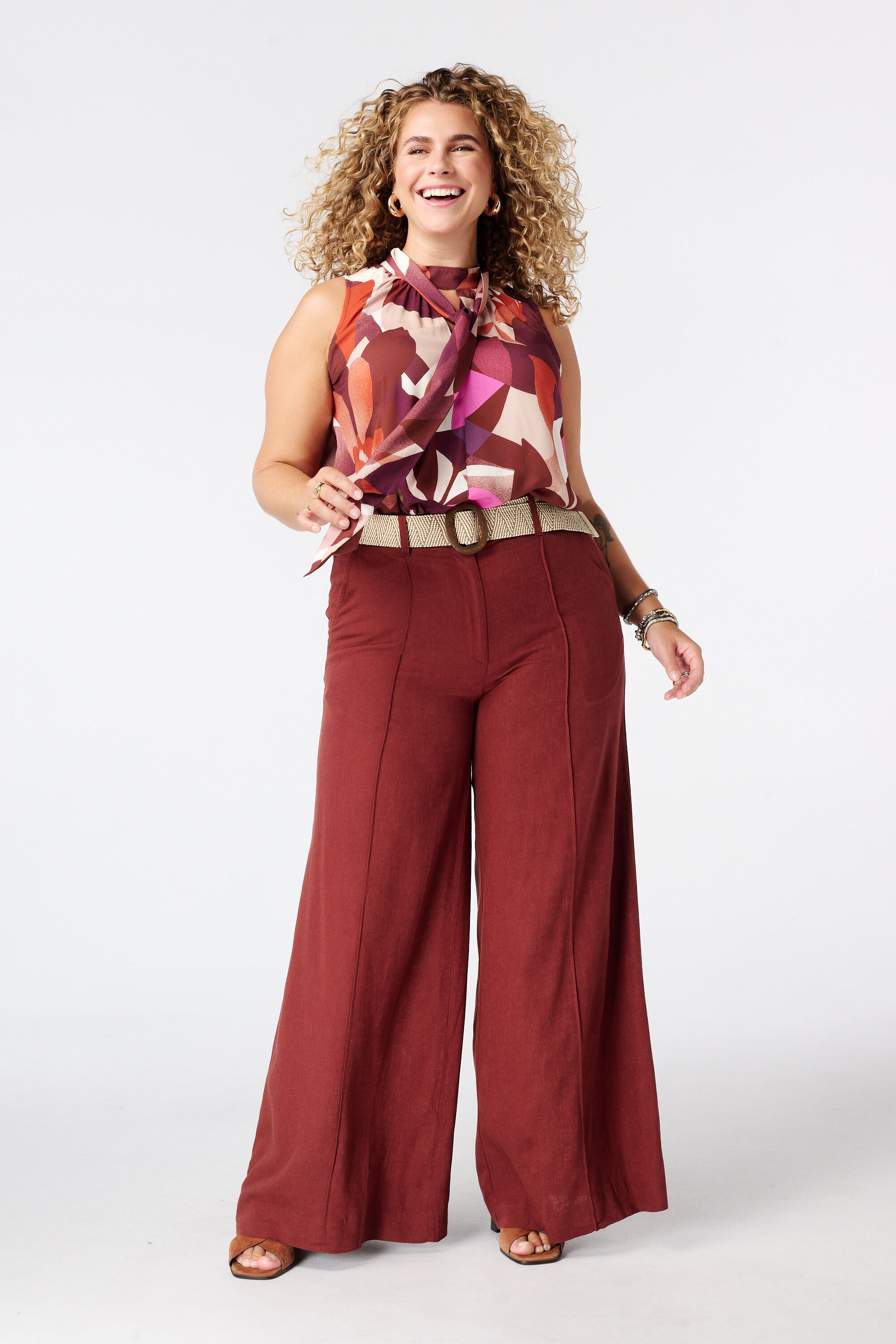 Blouse met hoge hals image number 5