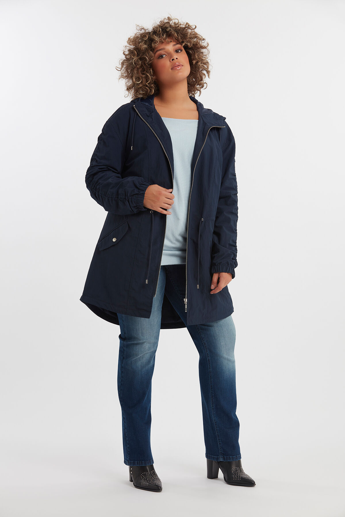 Parka met gerimpelde mouwen image number 3