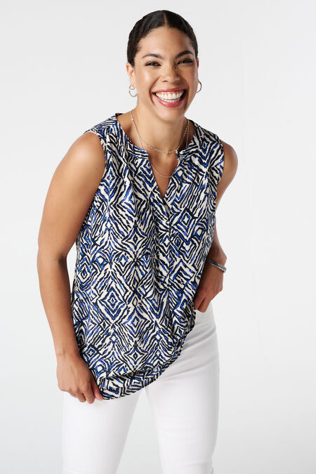 Top met V-hals en print Top met V-hals en print