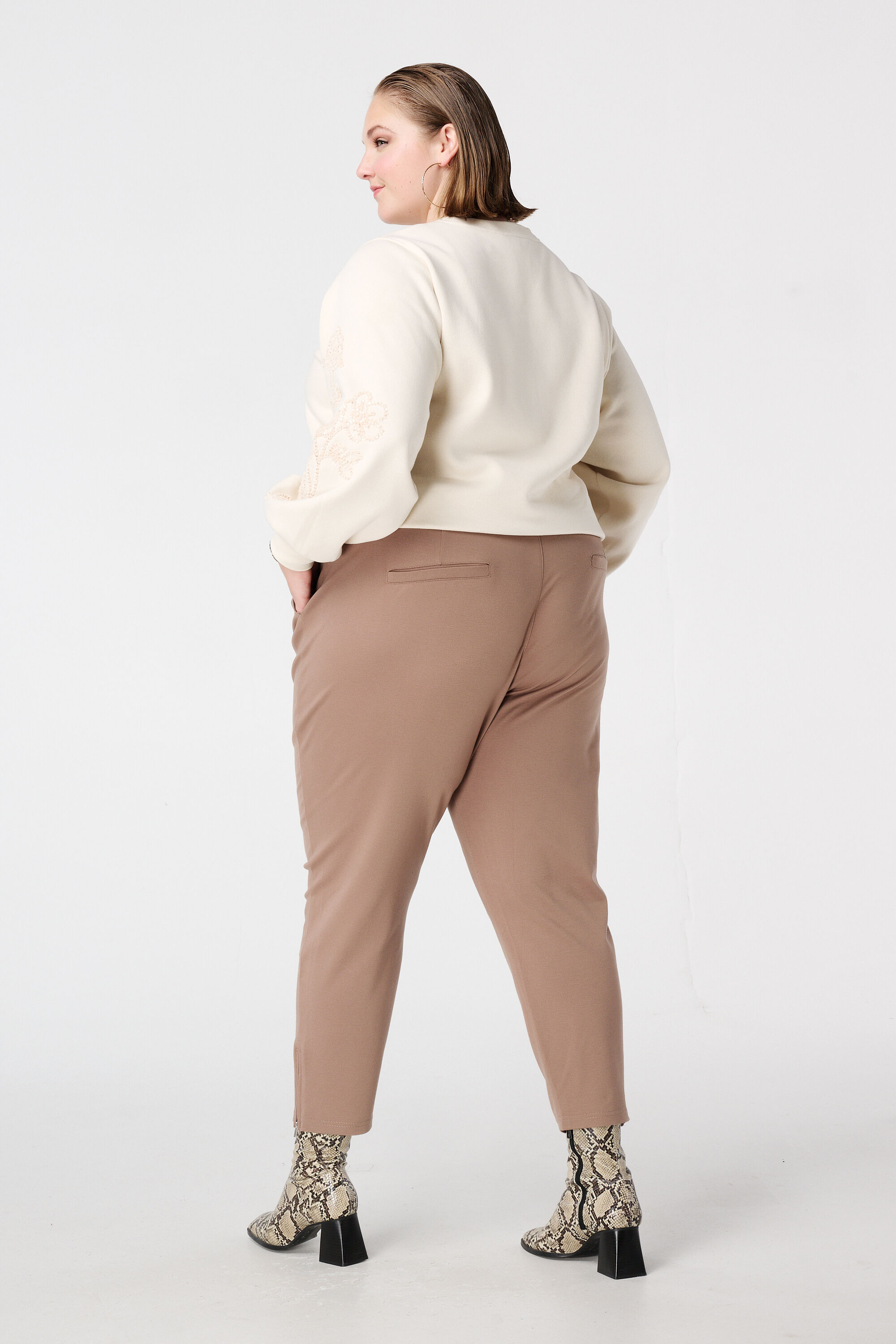 Broek met elastische tailleband image number 3