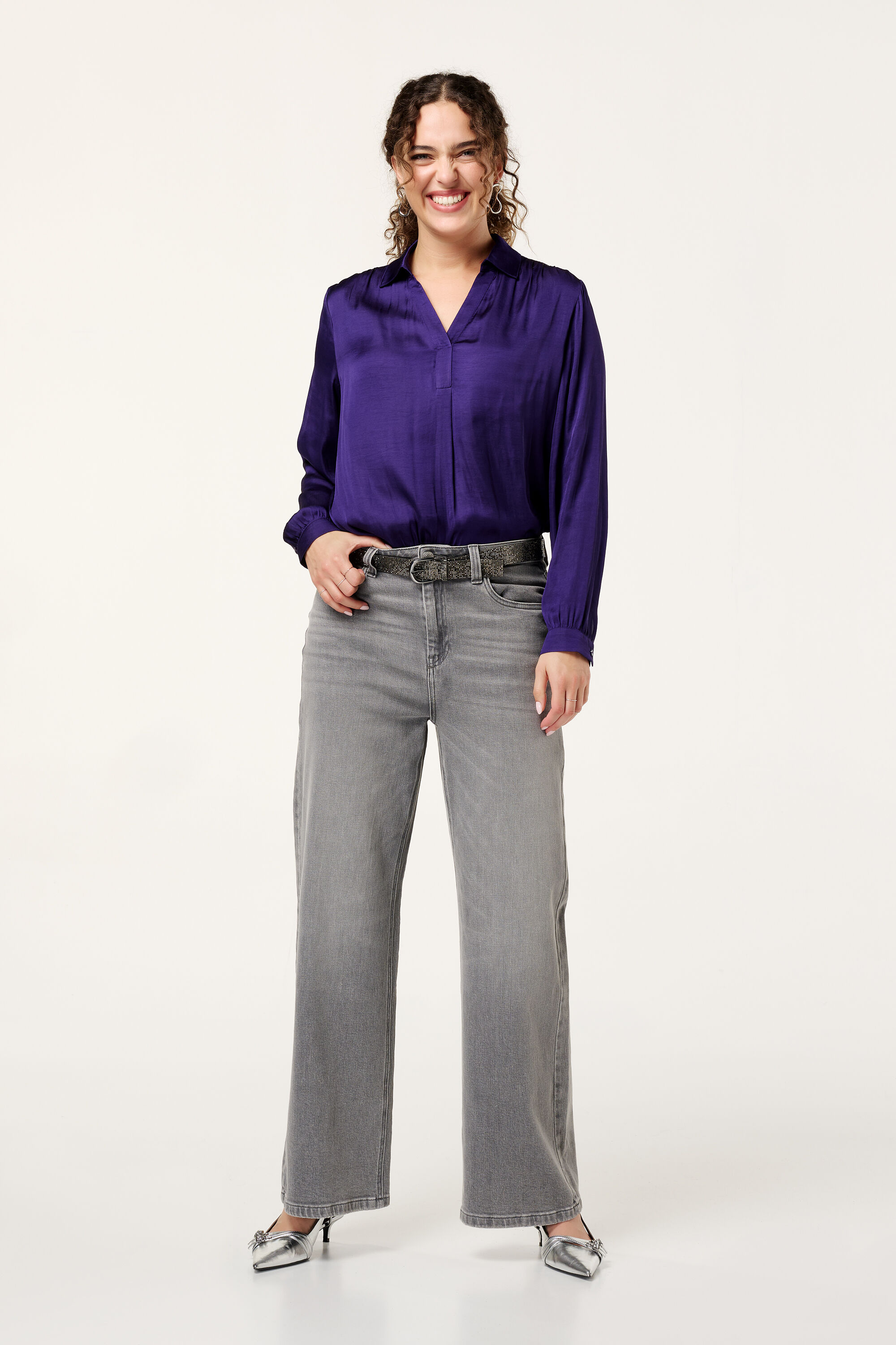 Blouse met v-hals image number 5