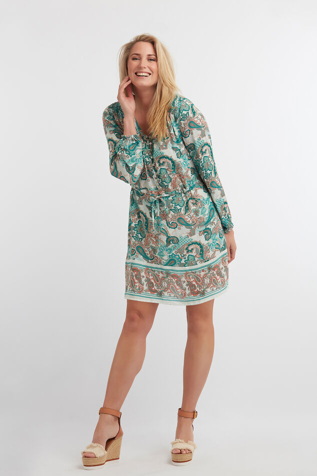 Tuniekblouse met paisley print image number 3