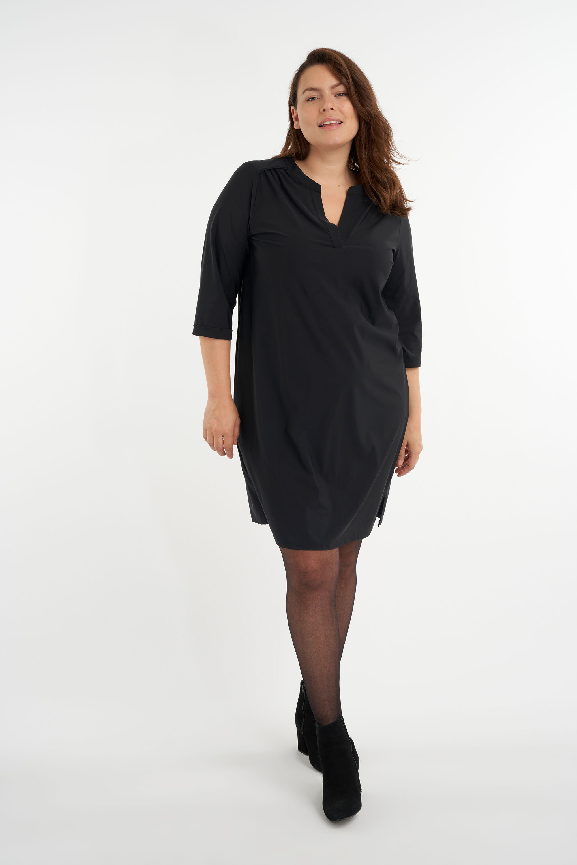 Jurk met V-hals image number 6