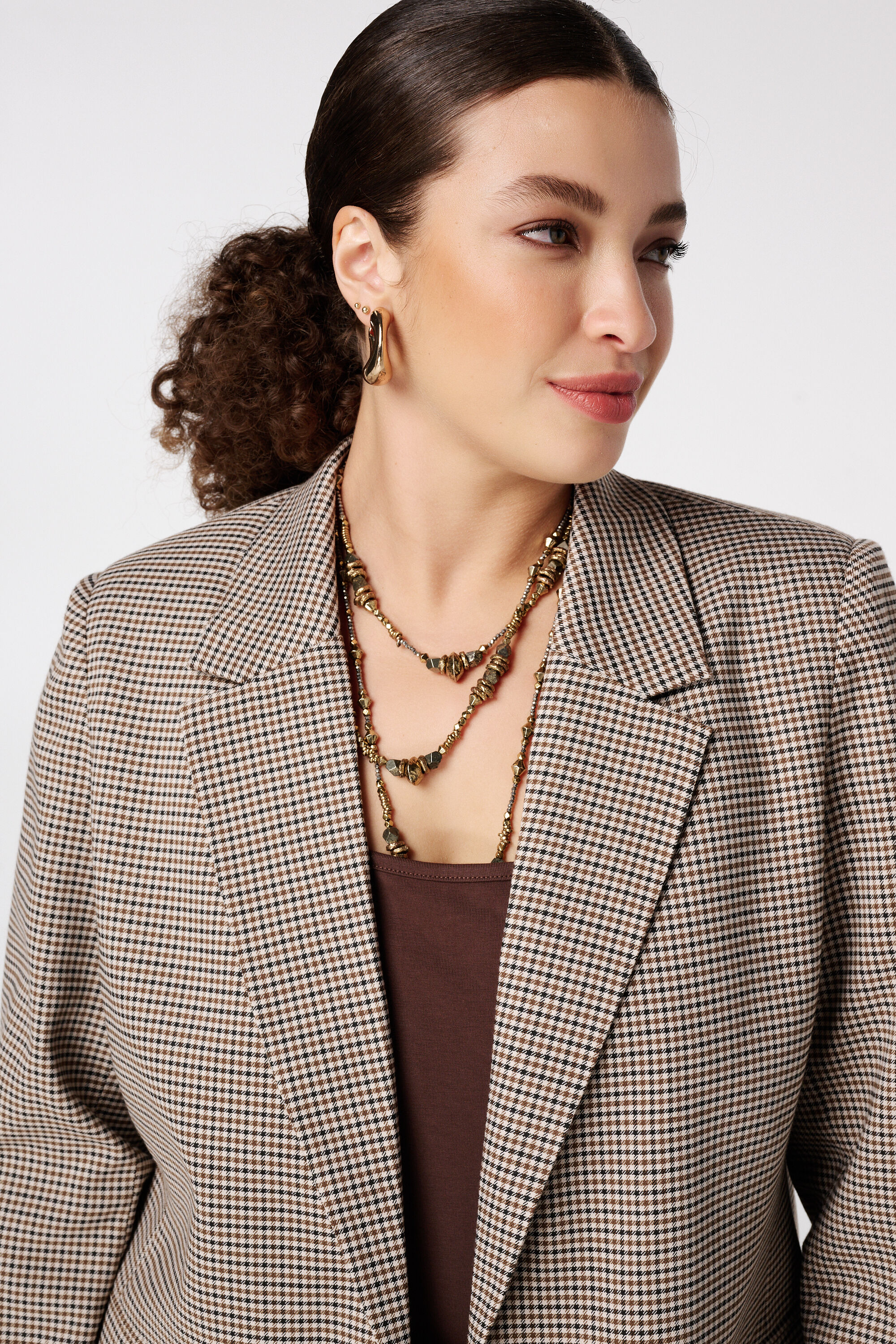 Geruite blazer met knooplsuiting image number 4