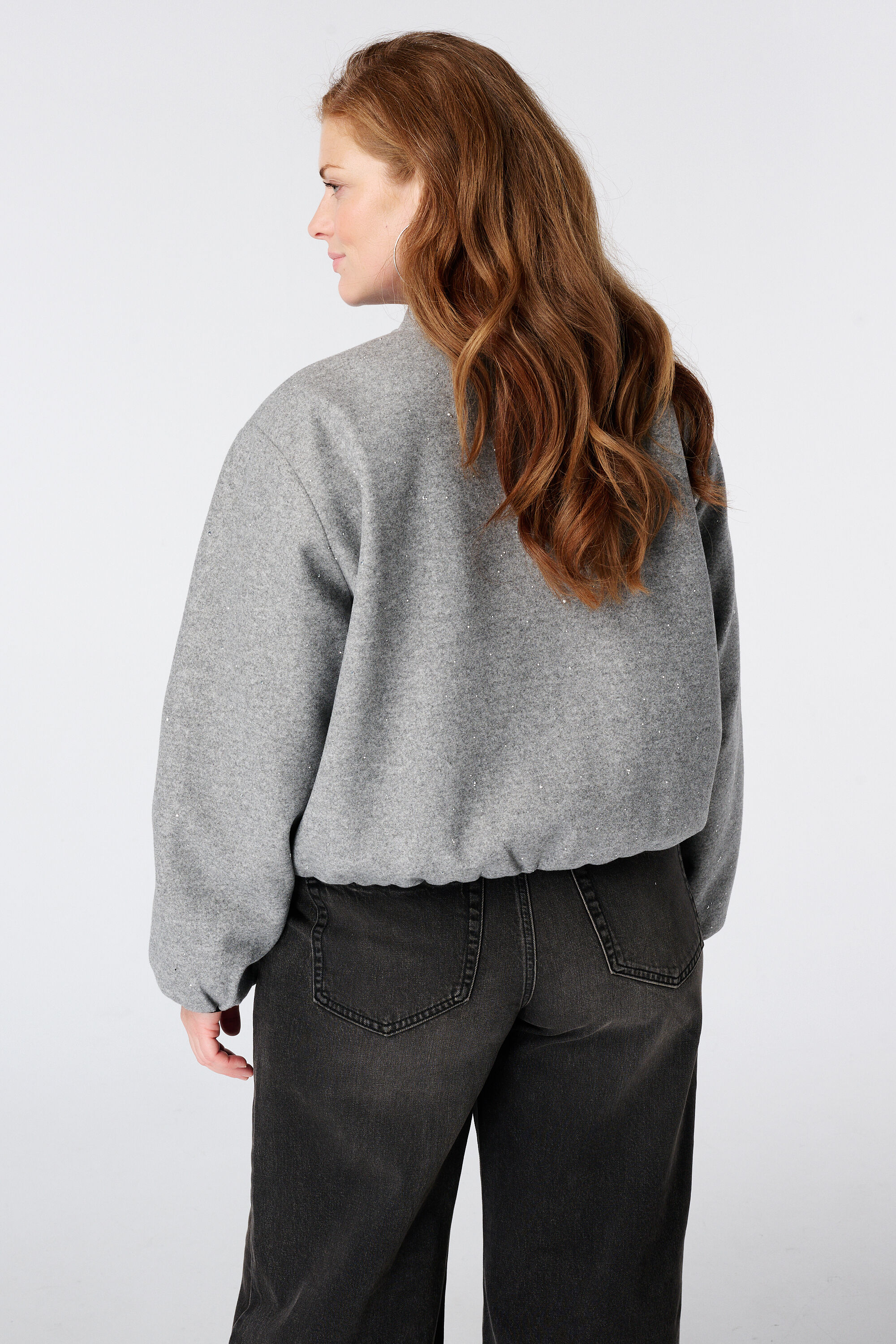 Bomber jacket met steentjes image number 3