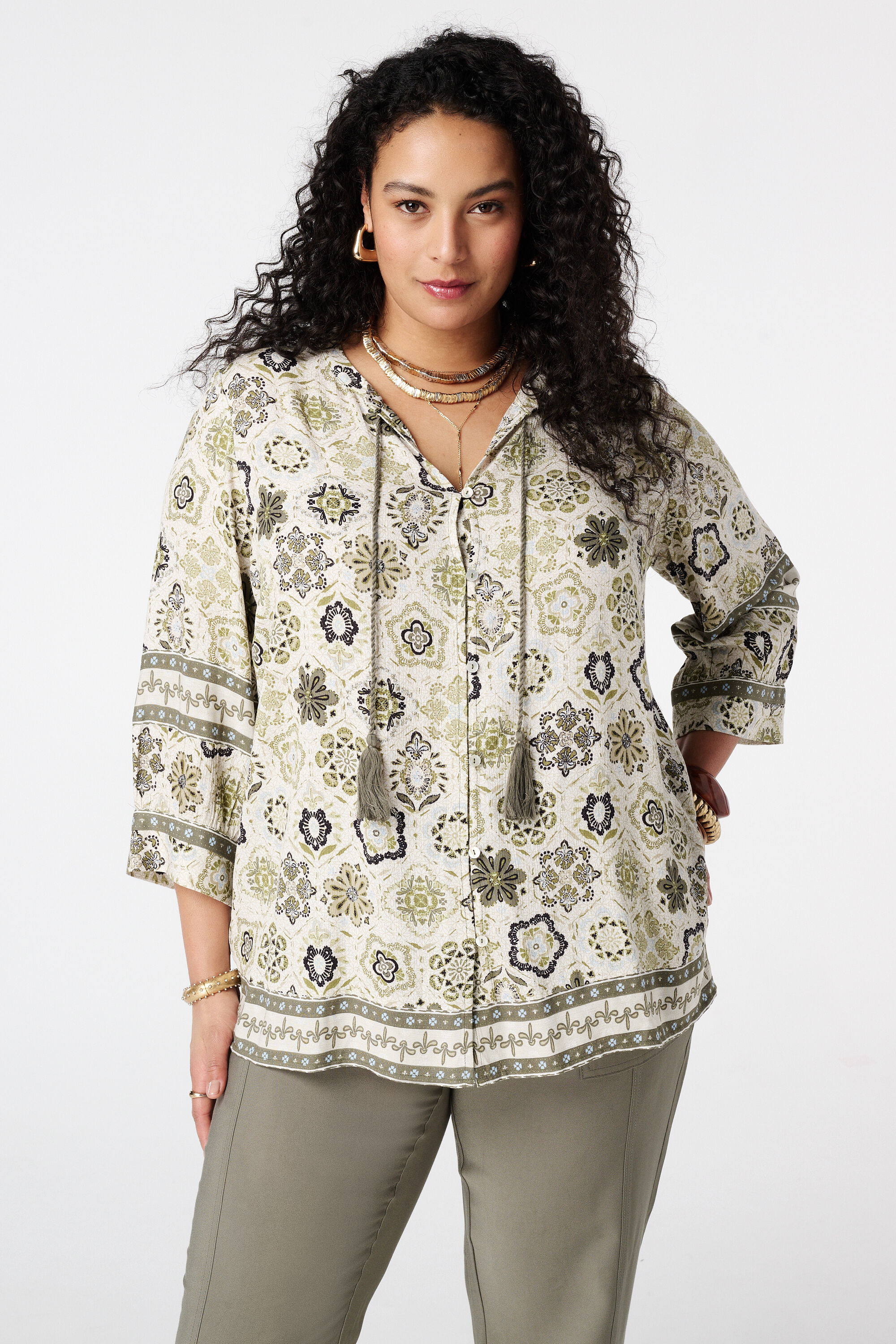 Blouse met knoopsluiting