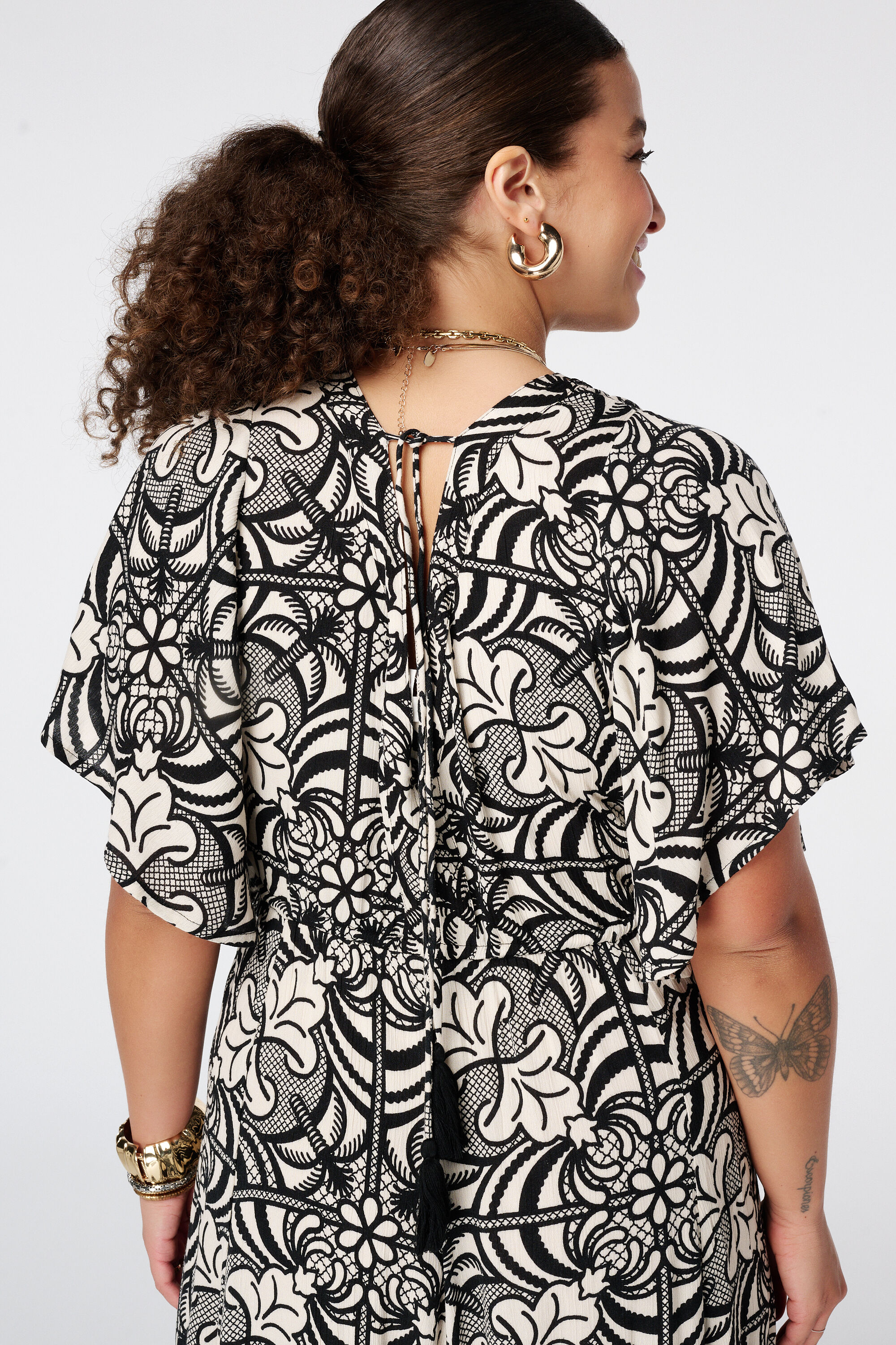 Maxi jurk met vlindermouwen image number 5