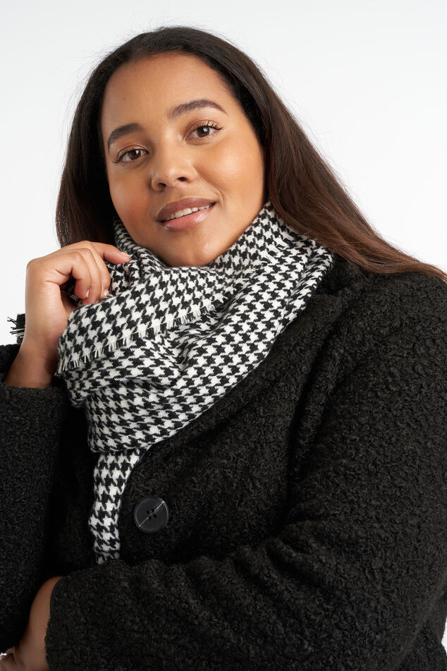 Sjaal met pied de poule print image number 2