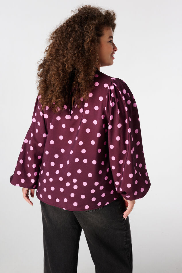 Polka dot blouse image number 3