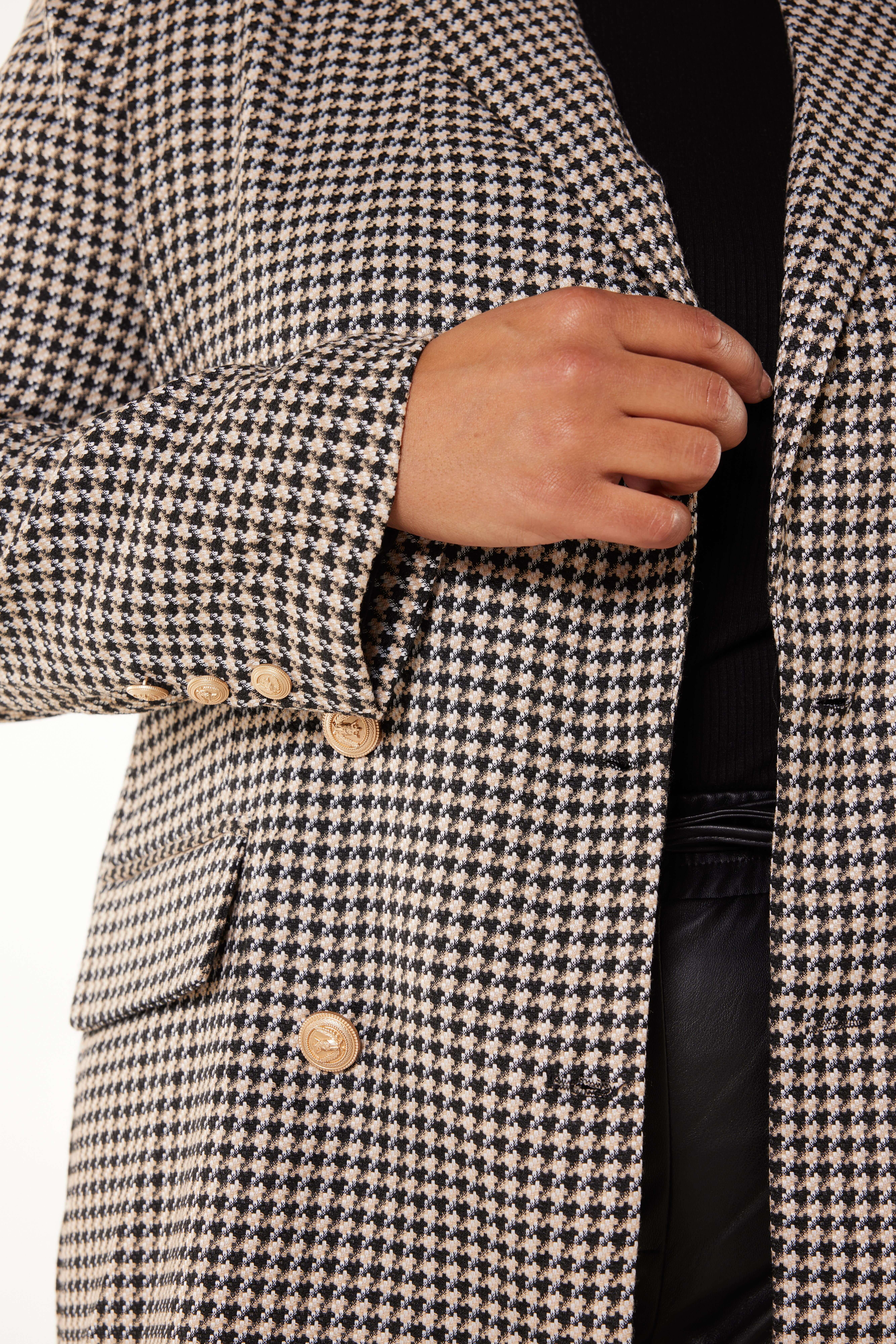 Blazer met pied-de-poule print image number 3