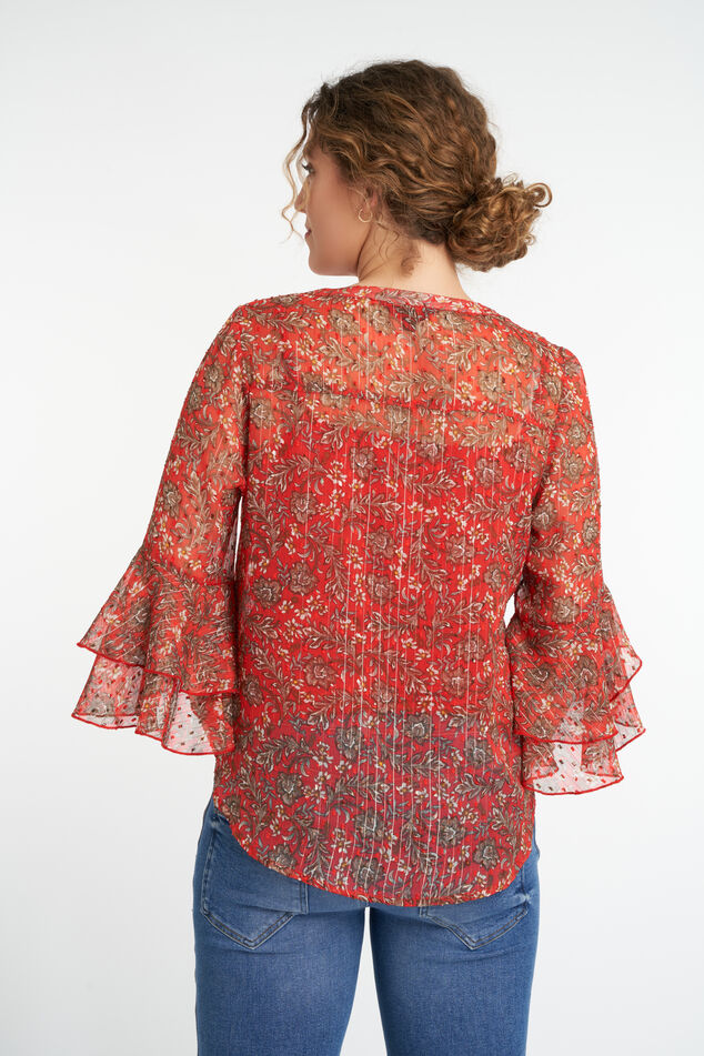 Bloemenblouse met volants image number 3