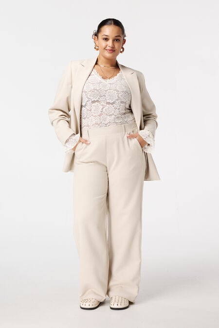 Wide-leg pantalon met zijstreep Wide-leg pantalon met zijstreep